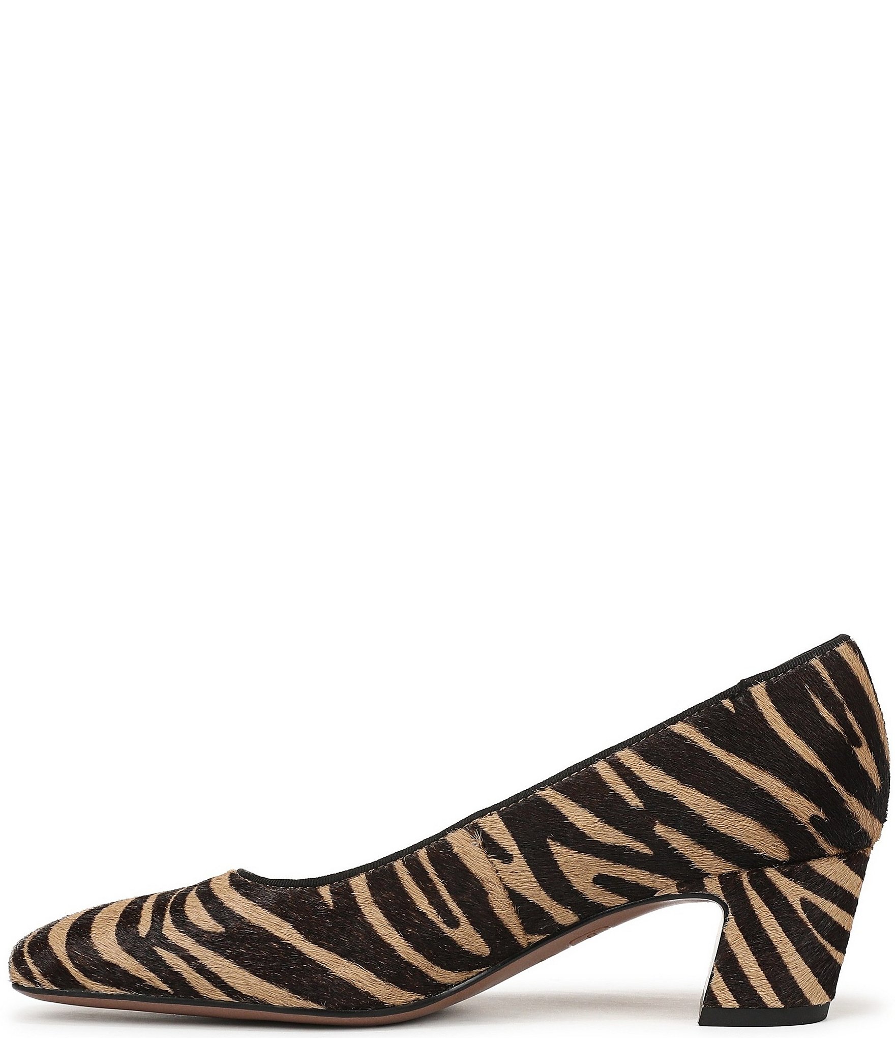 Franco Sarto Salino2 Zebra Print Square Toe Pumps