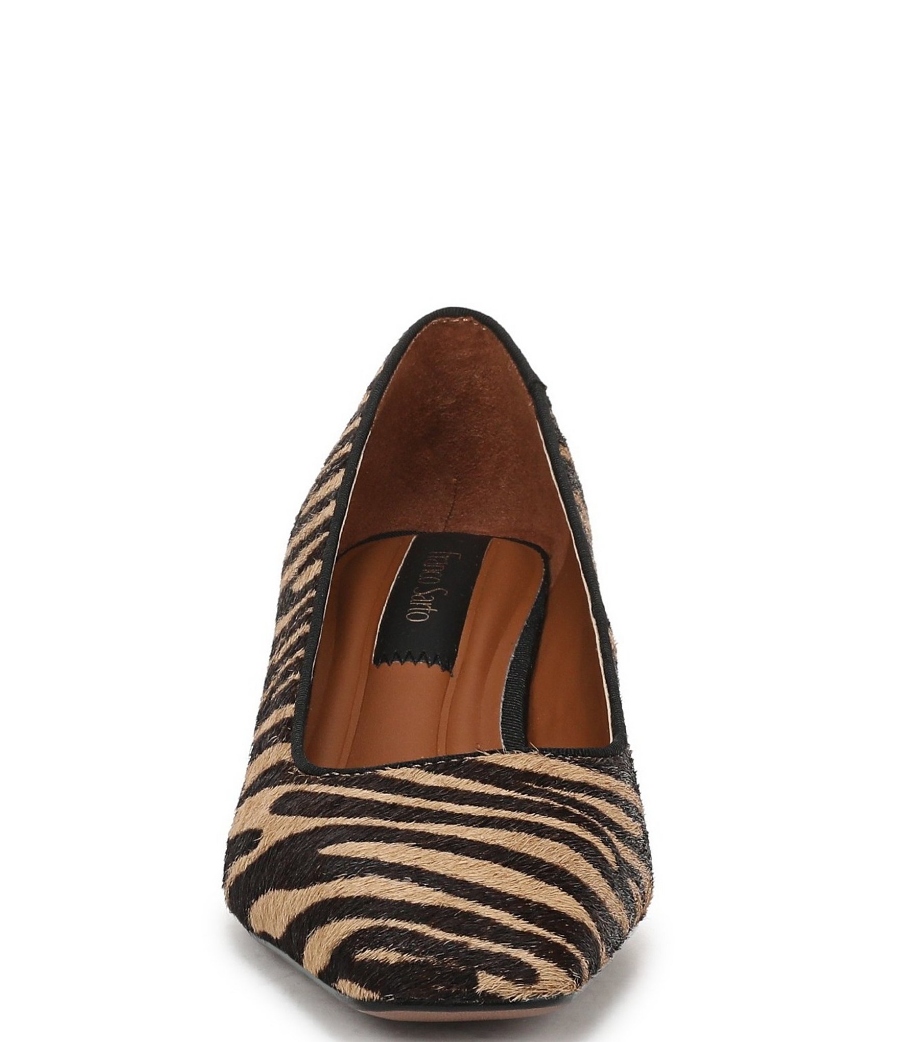 Franco Sarto Salino2 Zebra Print Square Toe Pumps