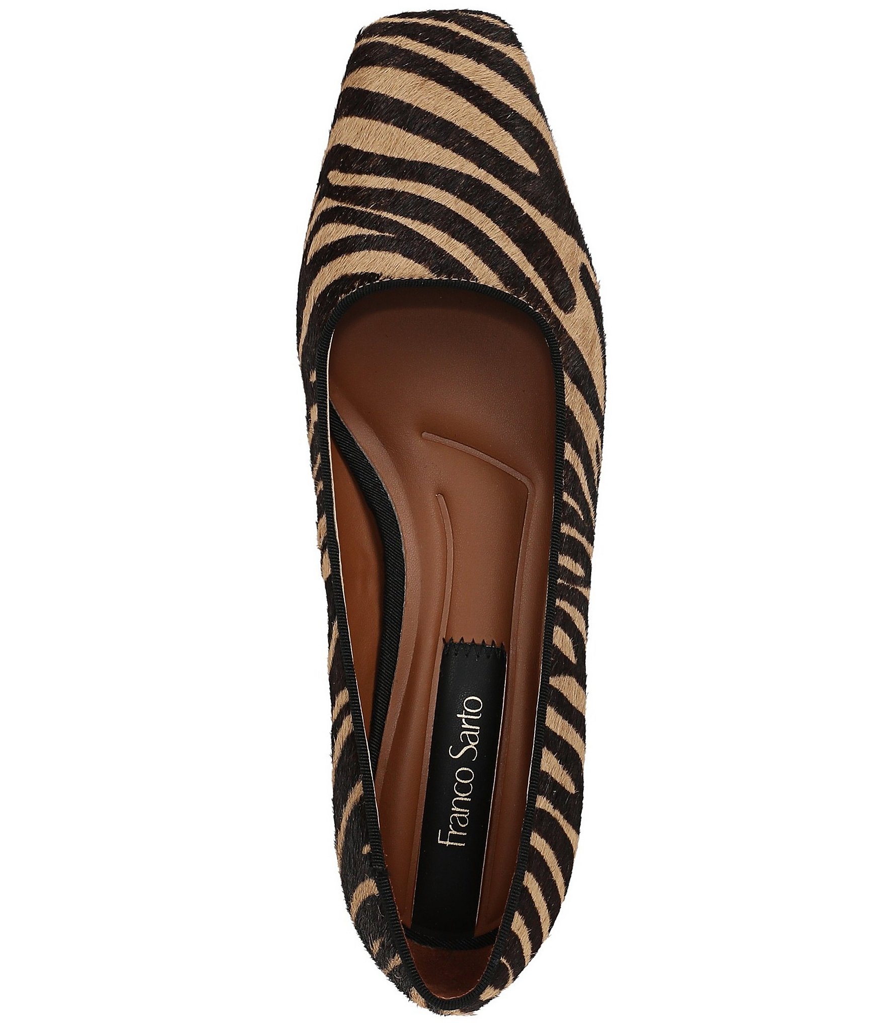 Franco Sarto Salino2 Zebra Print Square Toe Pumps