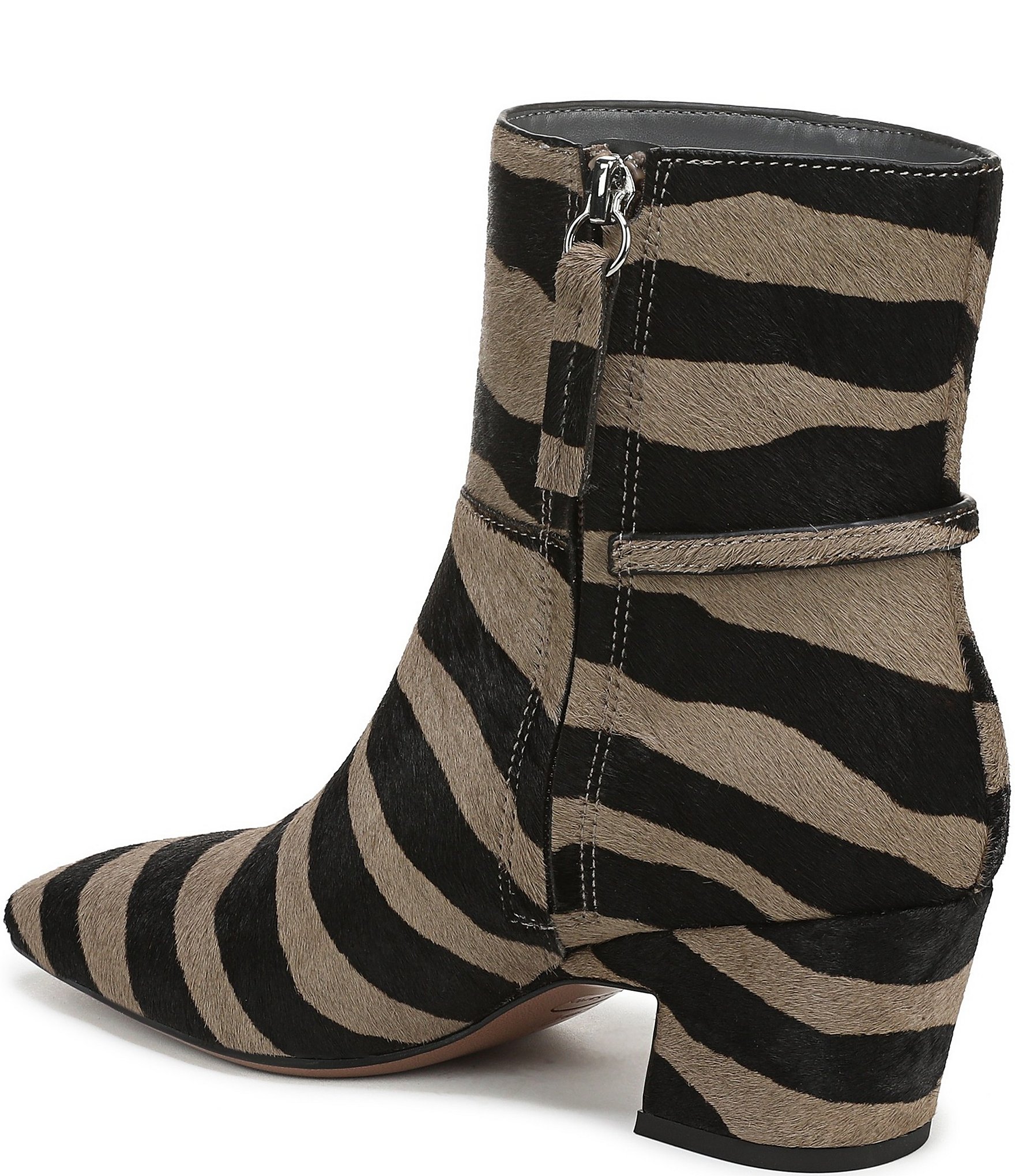 Franco Sarto Saydie2 Zebra Print Calf Hair Booties