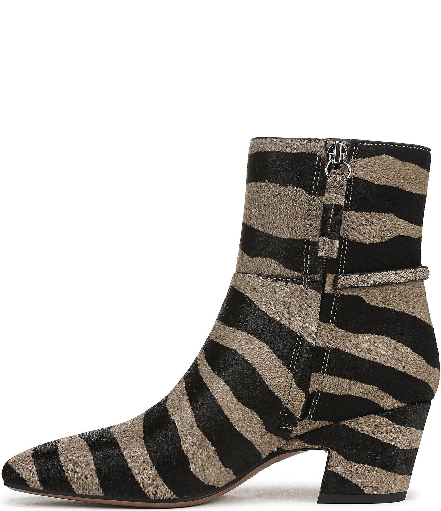 Franco Sarto Saydie2 Zebra Print Calf Hair Booties