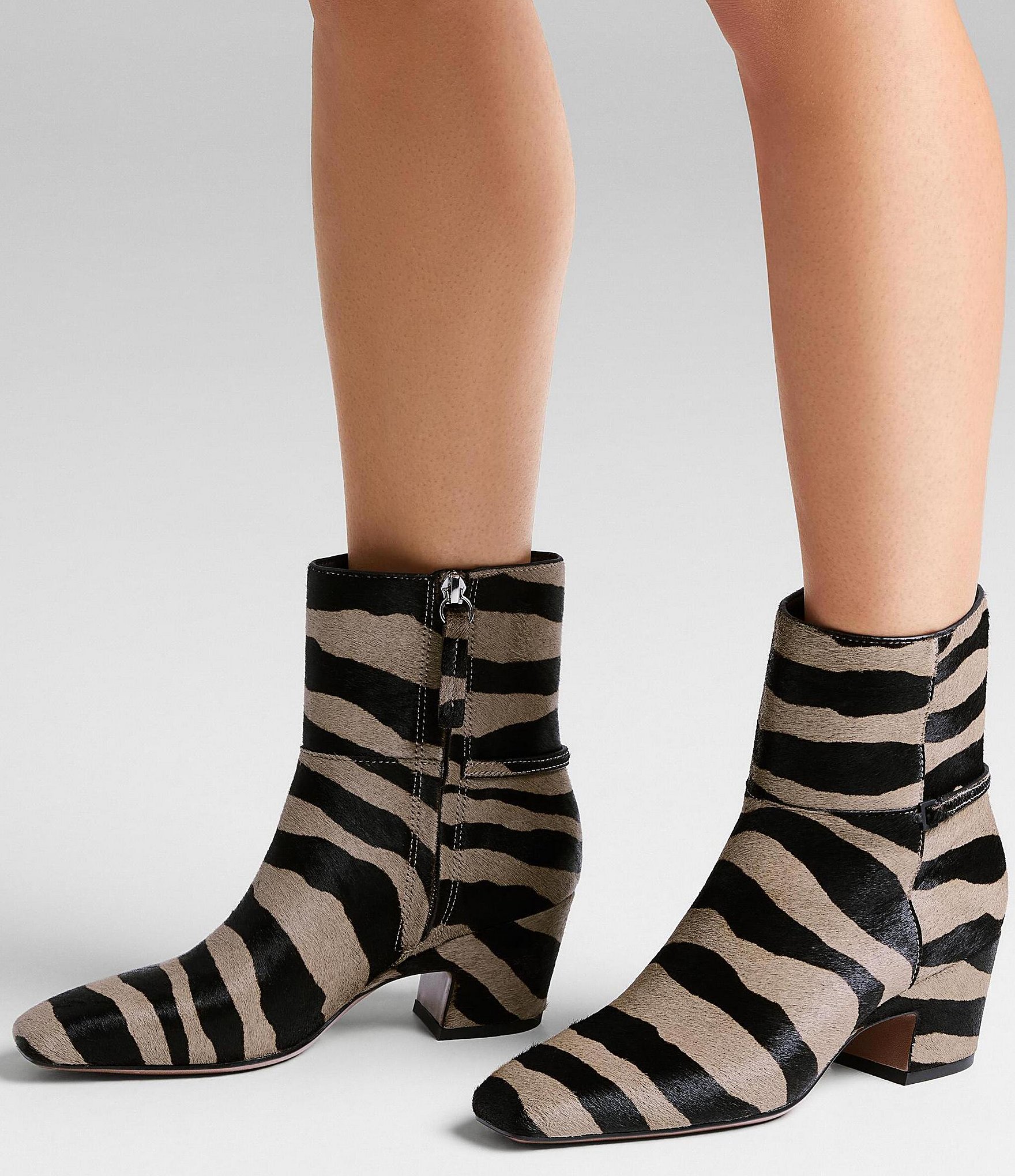 Franco Sarto Saydie2 Zebra Print Calf Hair Booties