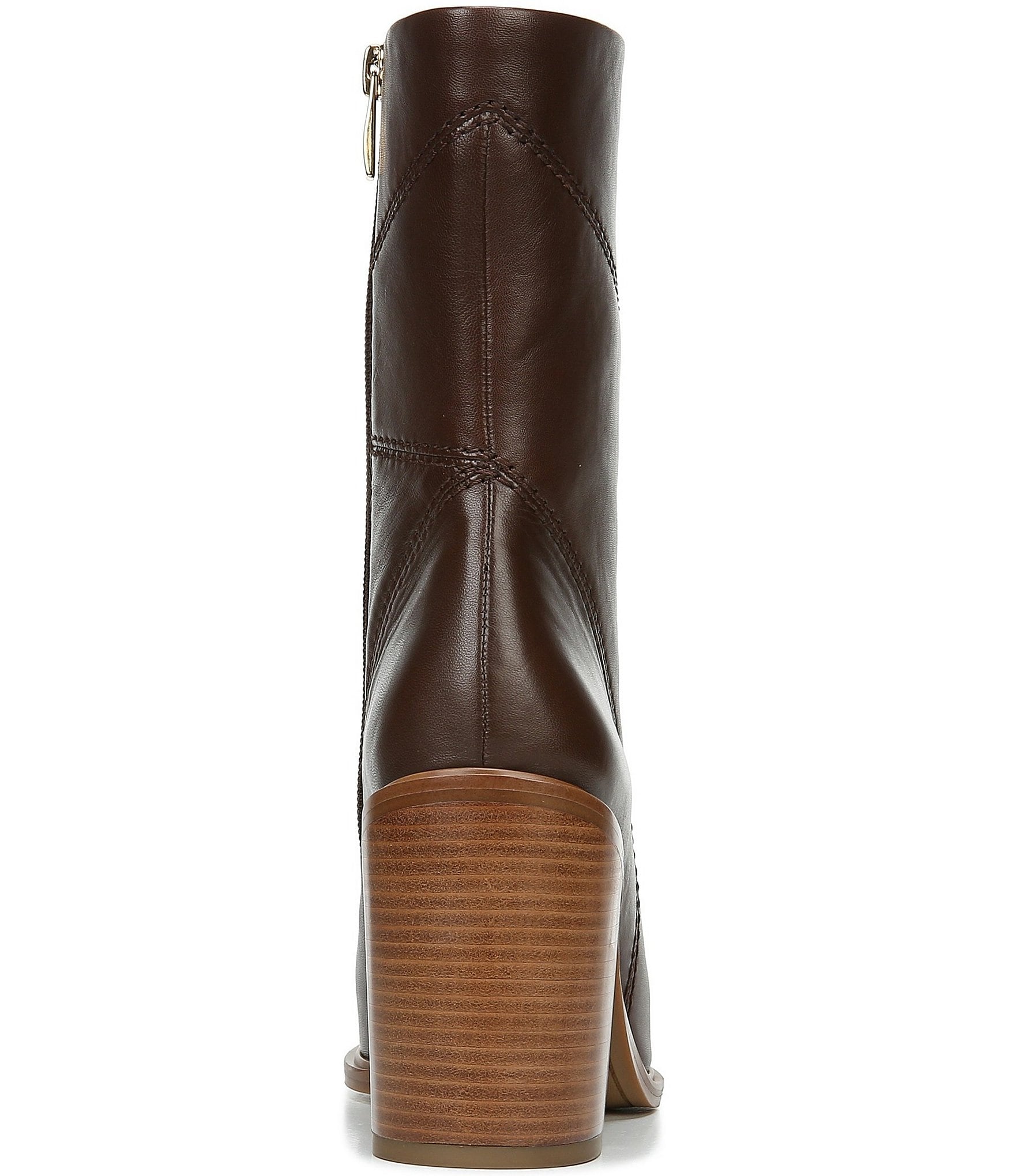 Franco Sarto Stevie Leather Square Toe Booties