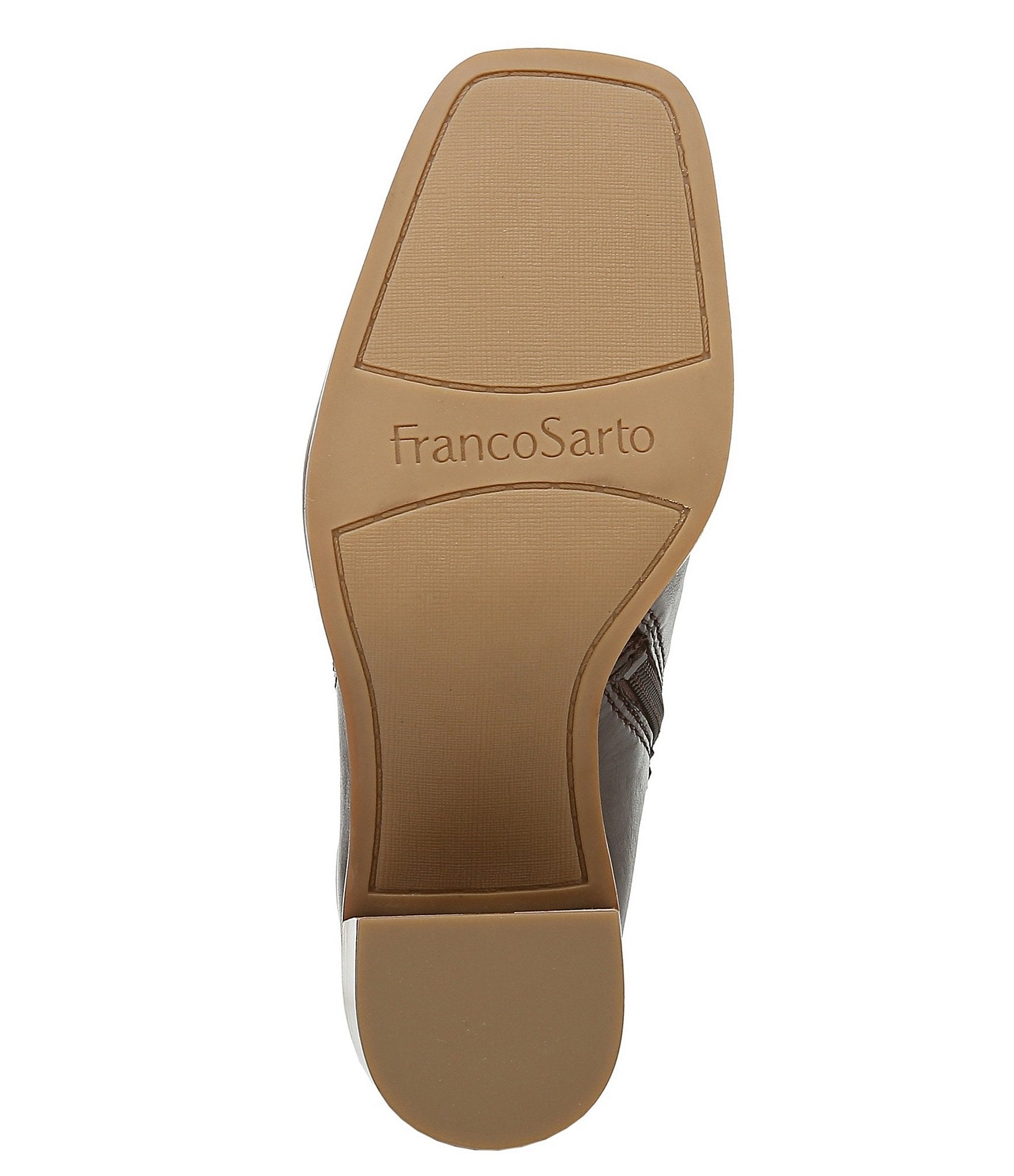 Franco Sarto Stevie Leather Square Toe Booties