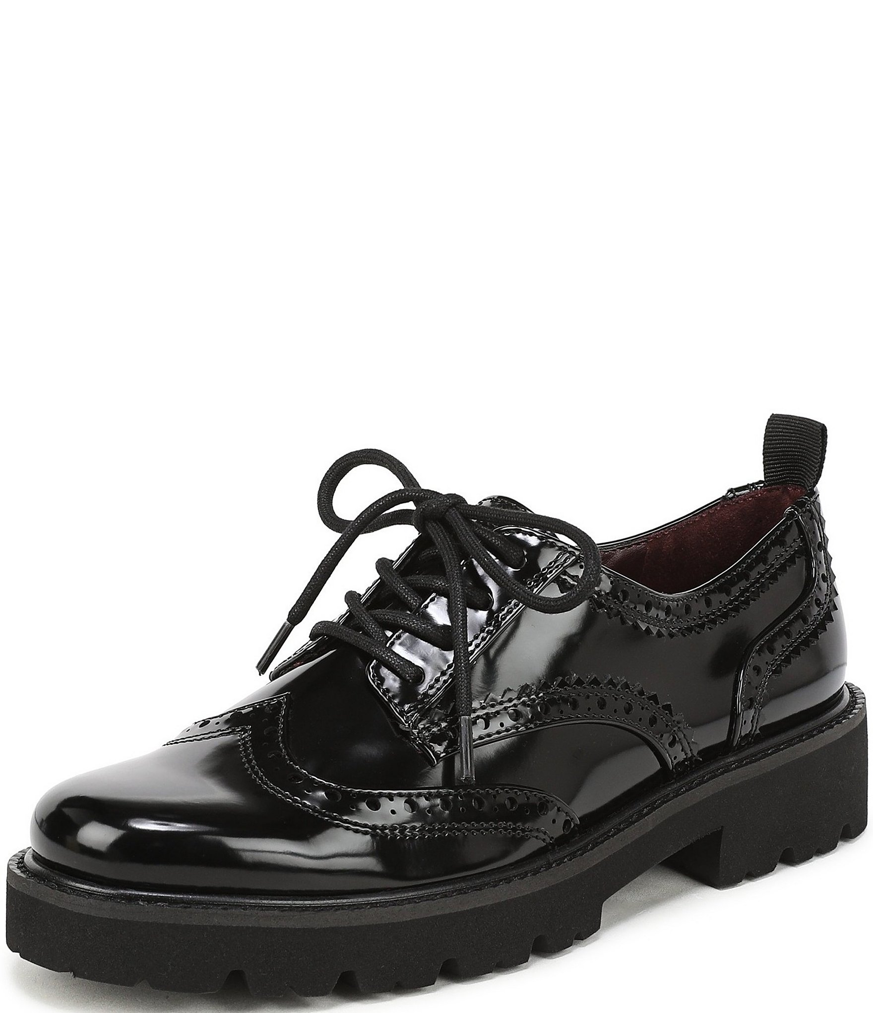 Franco Sarto Subria Patent Brogue Lug Sole Oxfords