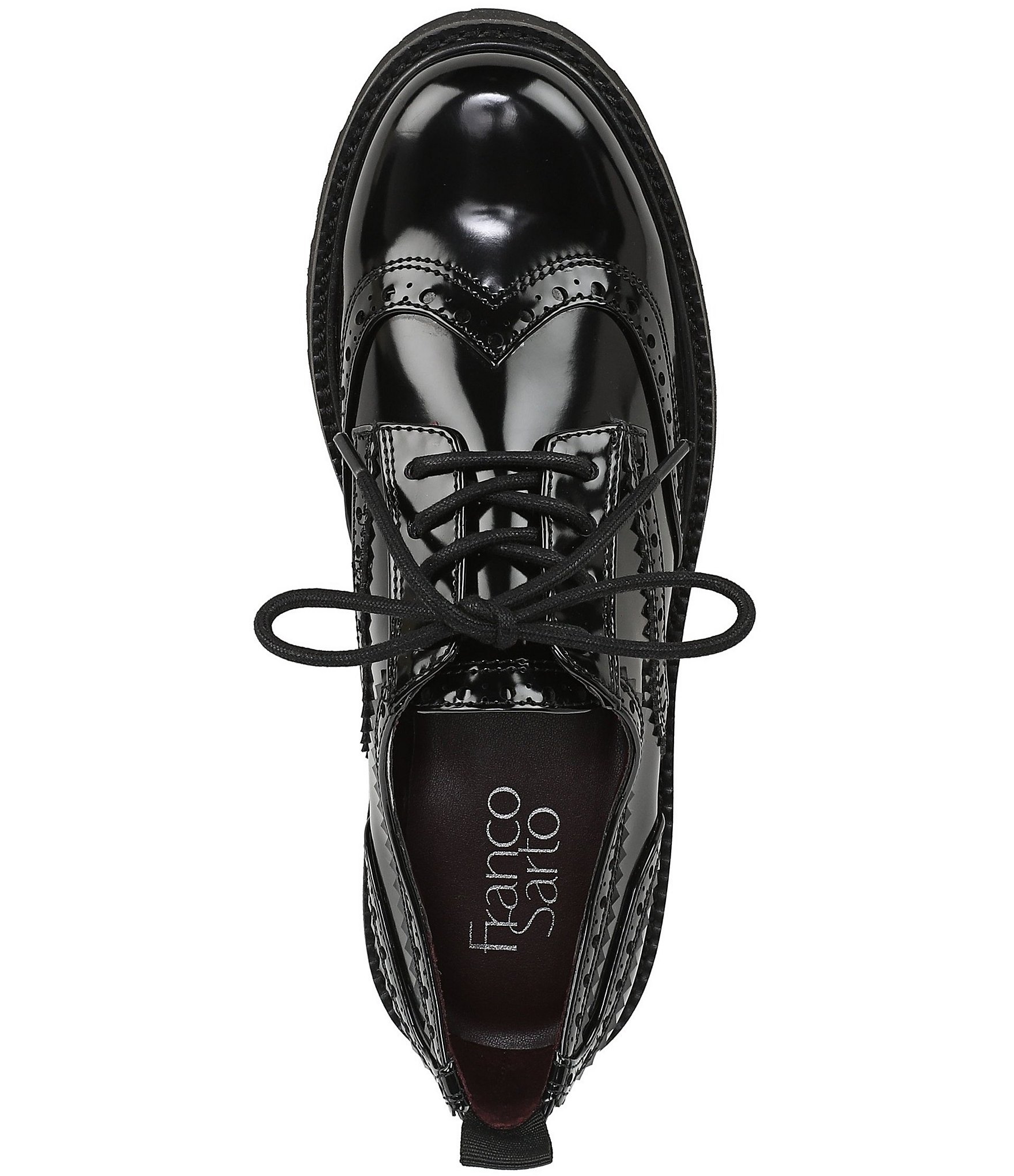 Franco Sarto Subria Patent Brogue Lug Sole Oxfords