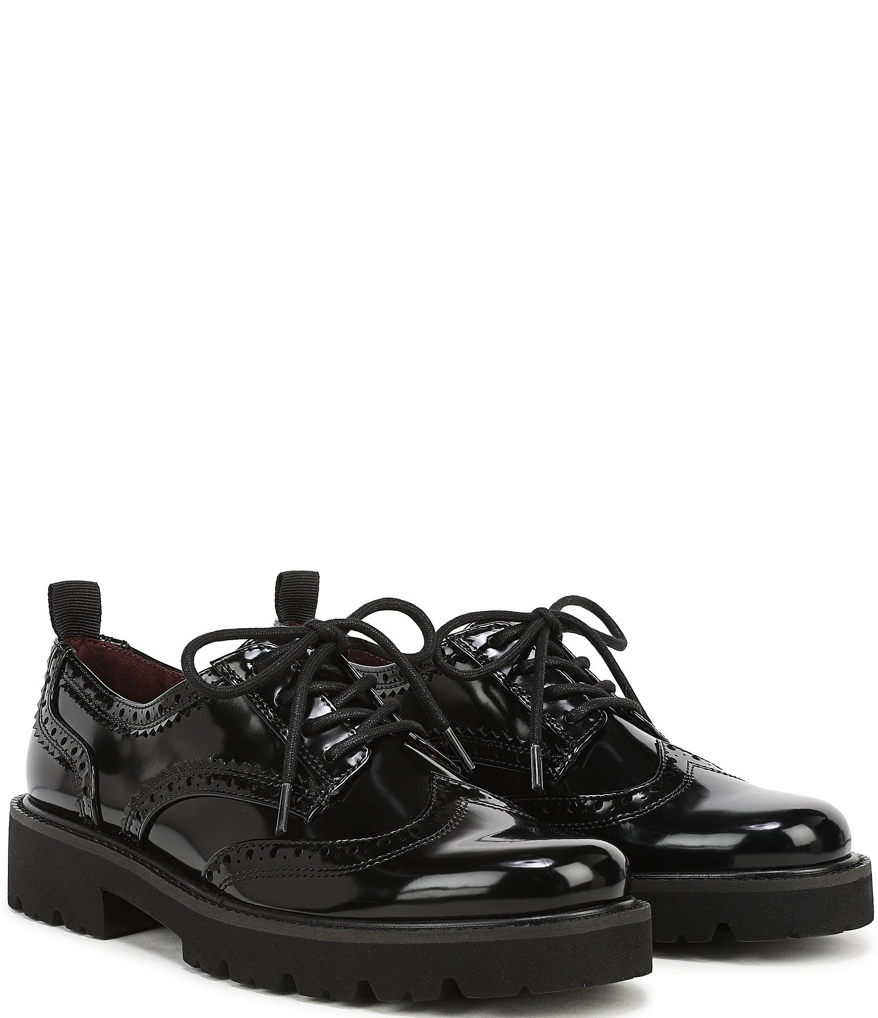 Franco Sarto Subria Patent Brogue Lug Sole Oxfords