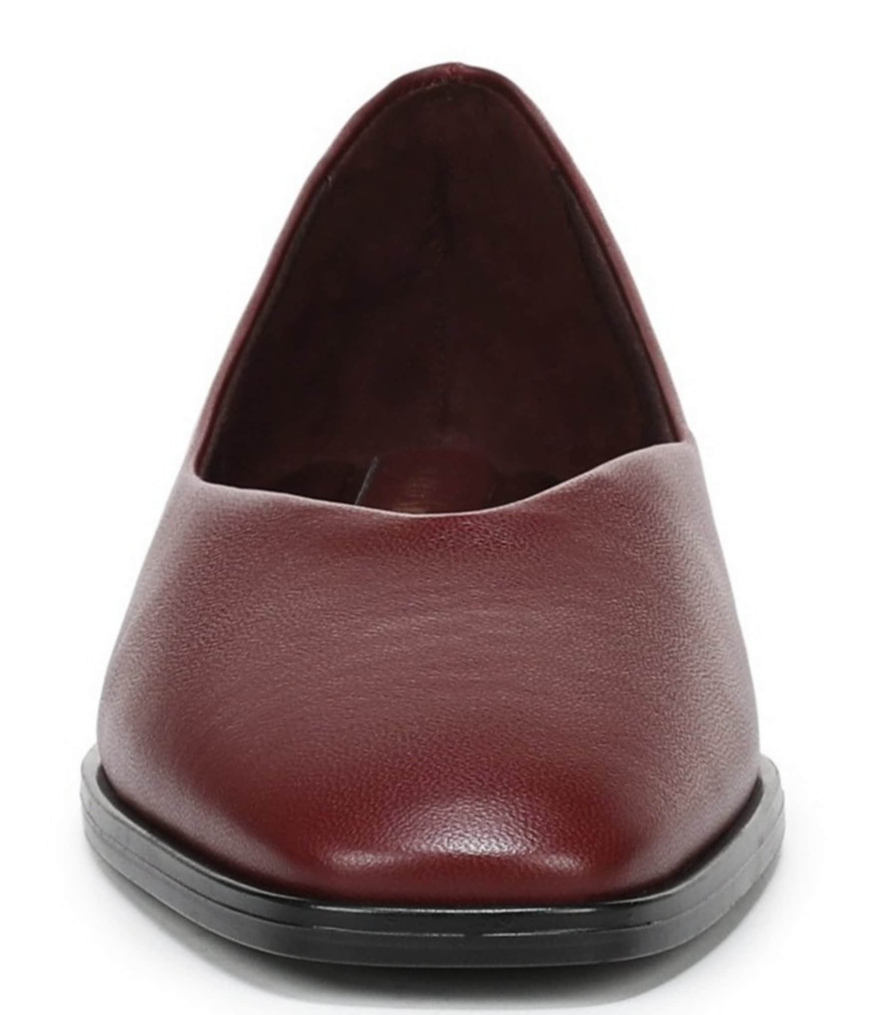 Franco Sarto Tesia Leather High Vamp Square Toe Flats