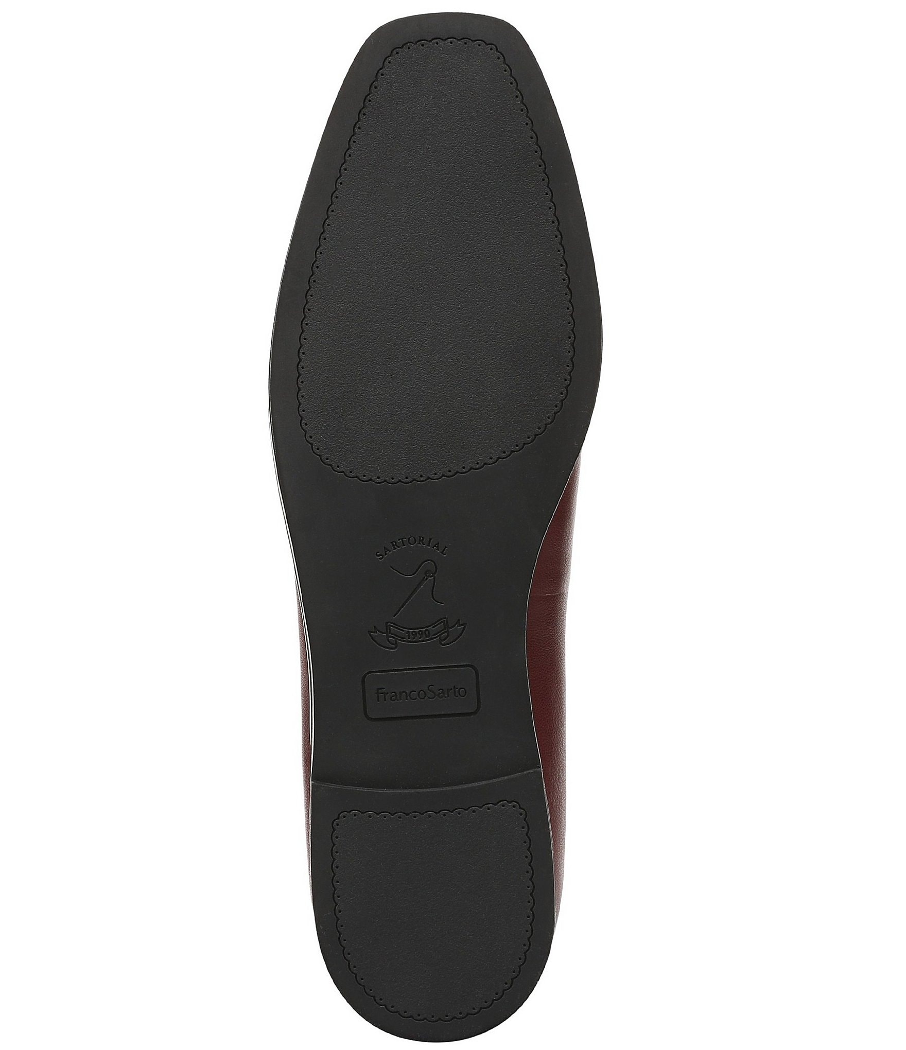 Franco Sarto Tesia Leather High Vamp Square Toe Flats