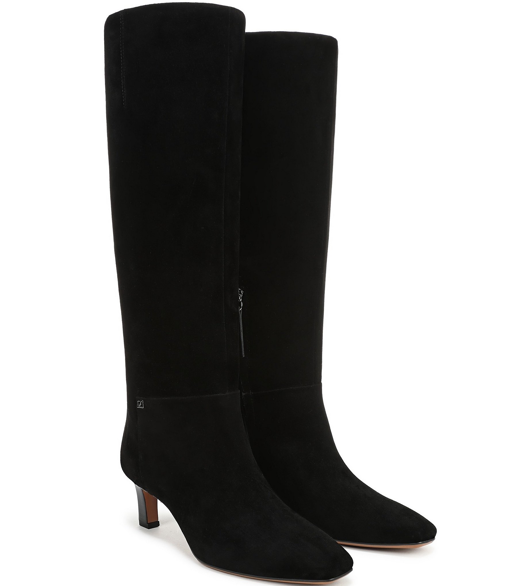 Franco Sarto Timmy Suede Kitten Heel Tall Boots