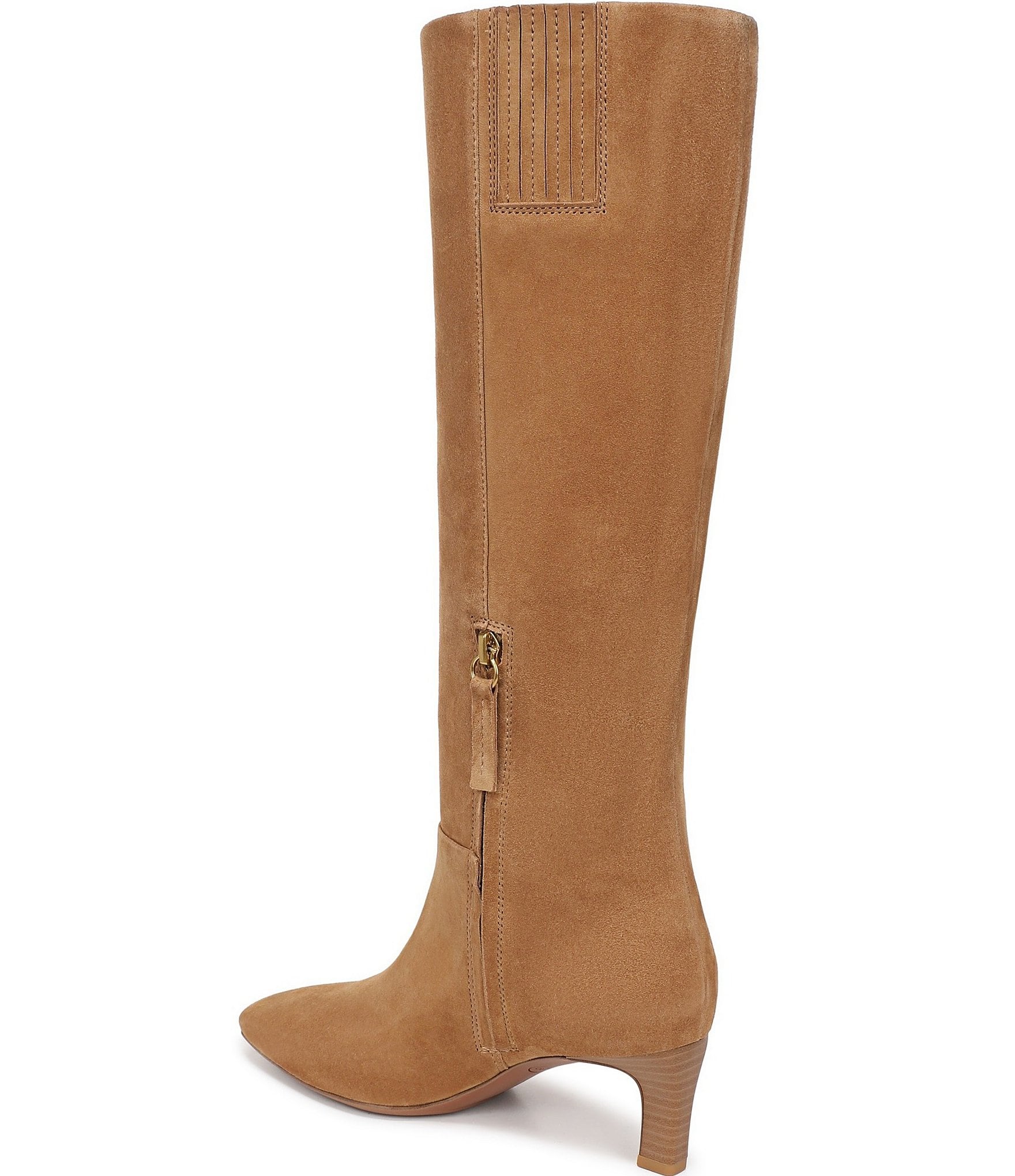 Franco Sarto Timmy Suede Kitten Heel Tall Boots