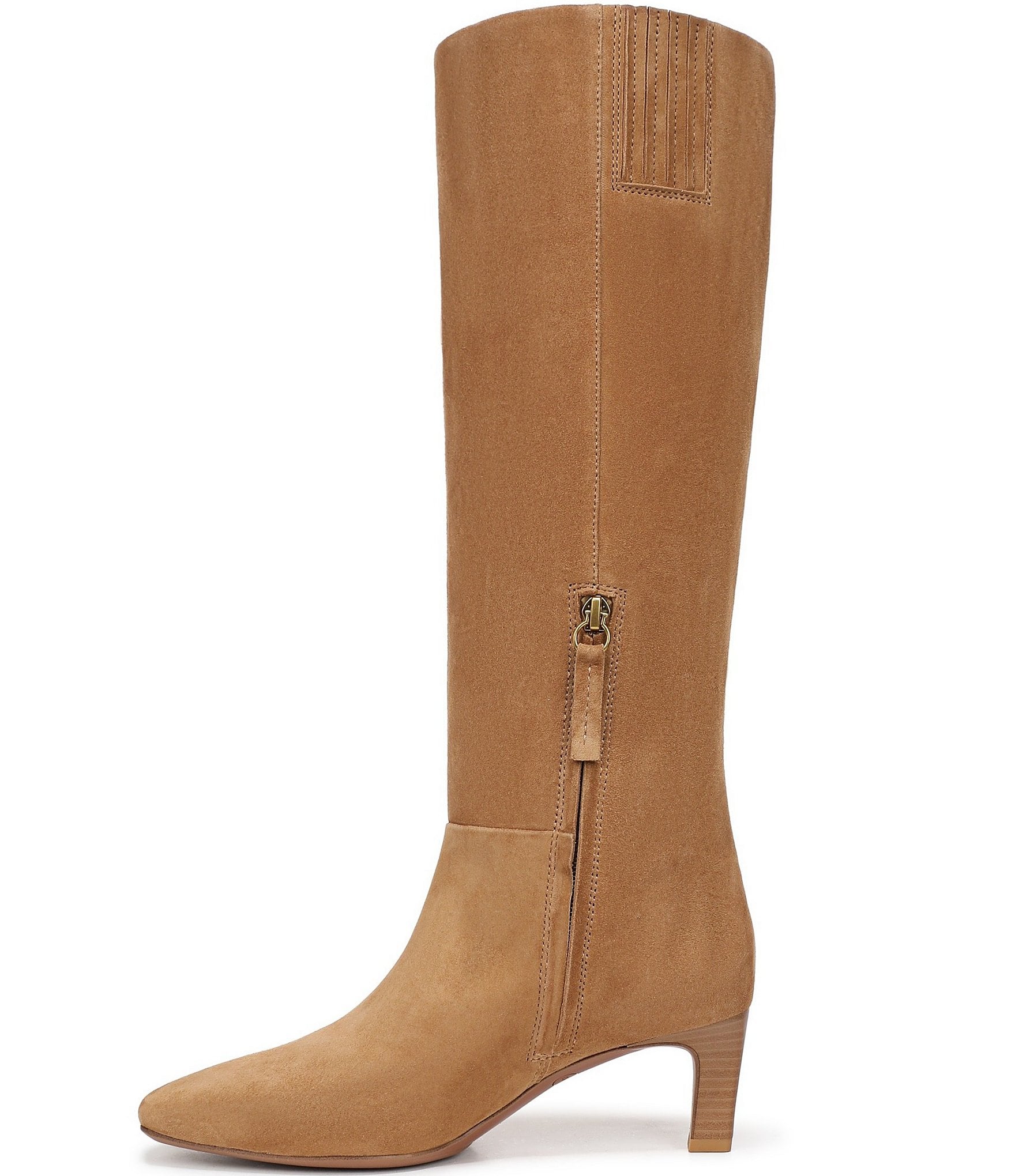 Franco Sarto Timmy Suede Kitten Heel Tall Boots