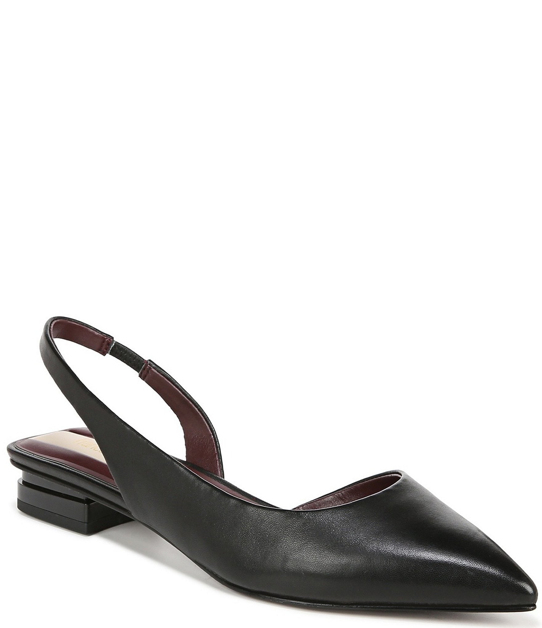 Franco Sarto Tyra Leather Pointed Toe Slingback Flats | Dillard's