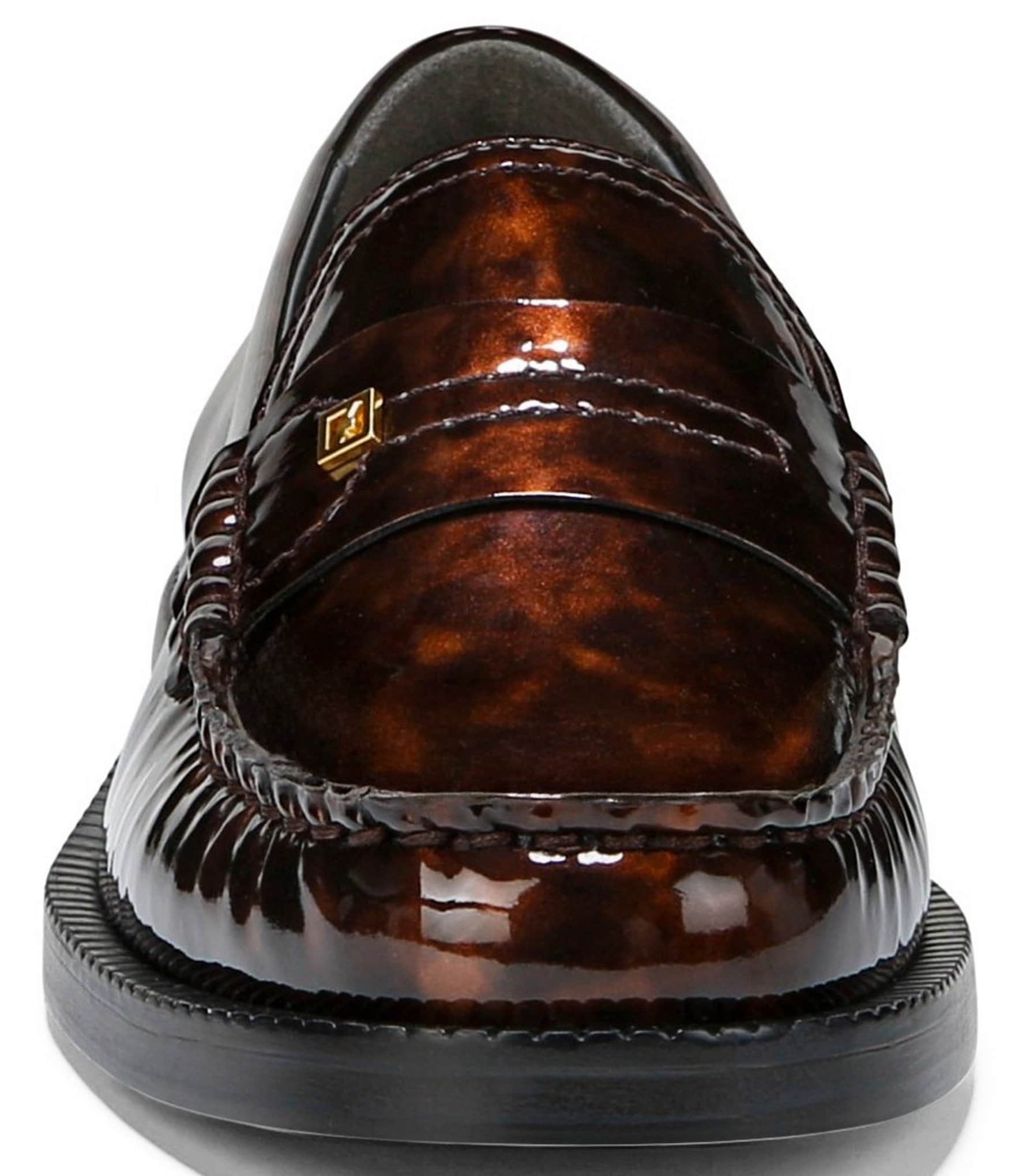 Franco Sarto Yulisa Patent Tortoise Print Loafers