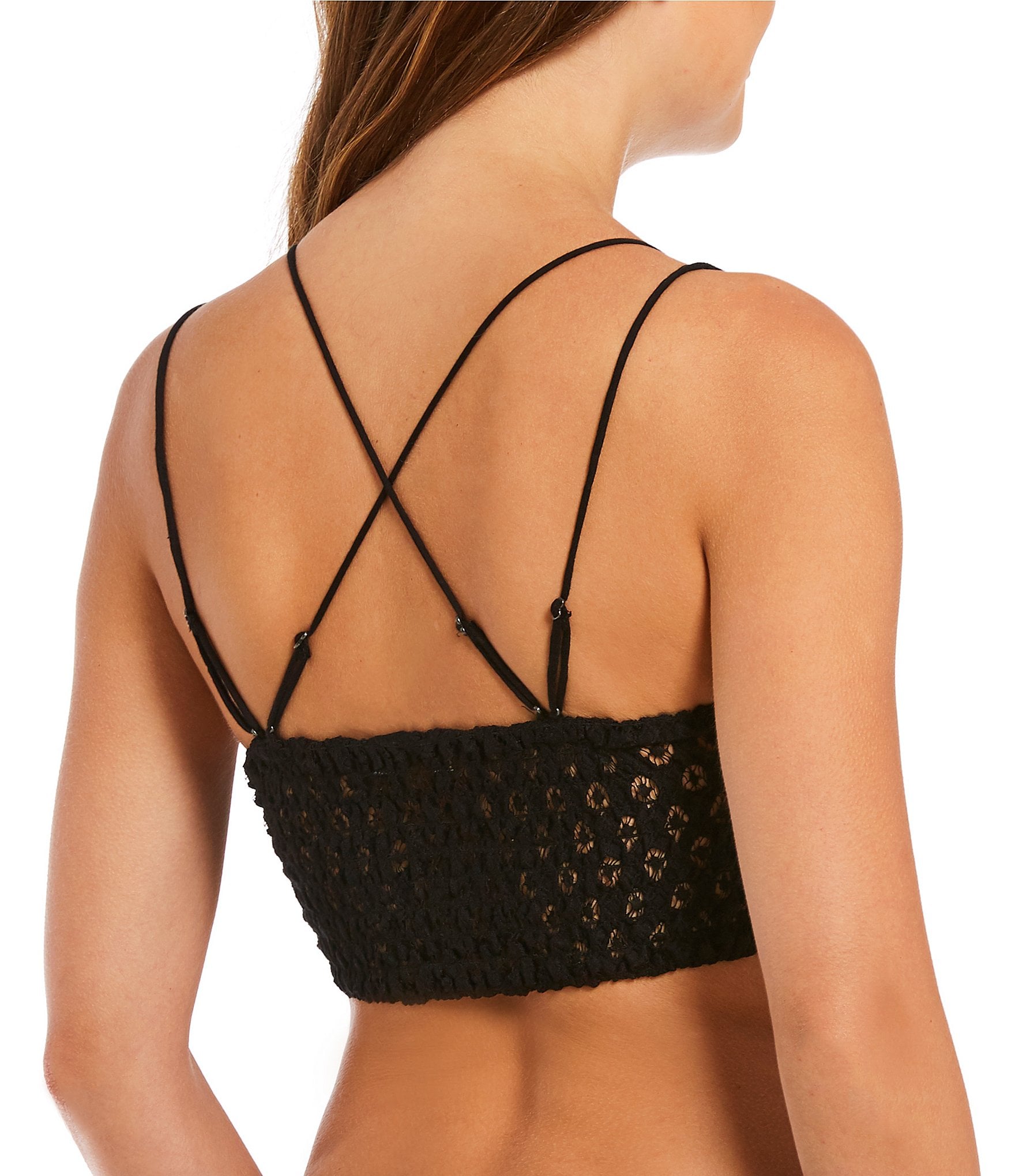 Free People Adella Crochet Lace Plunge Neck Bralette