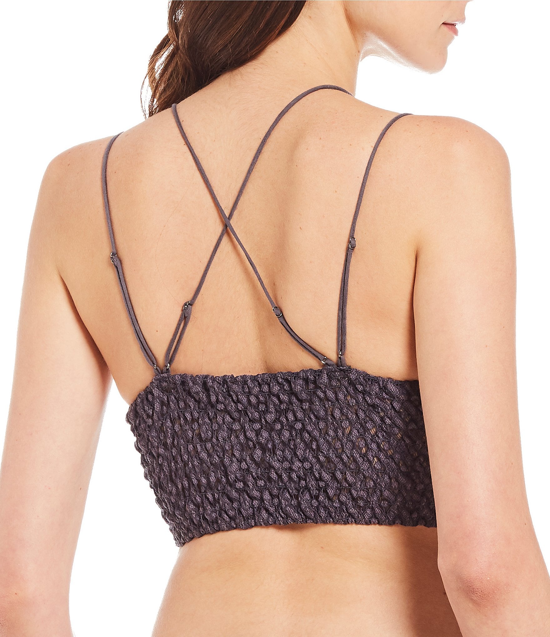 Free People Adella Crochet Lace Plunge Neck Bralette