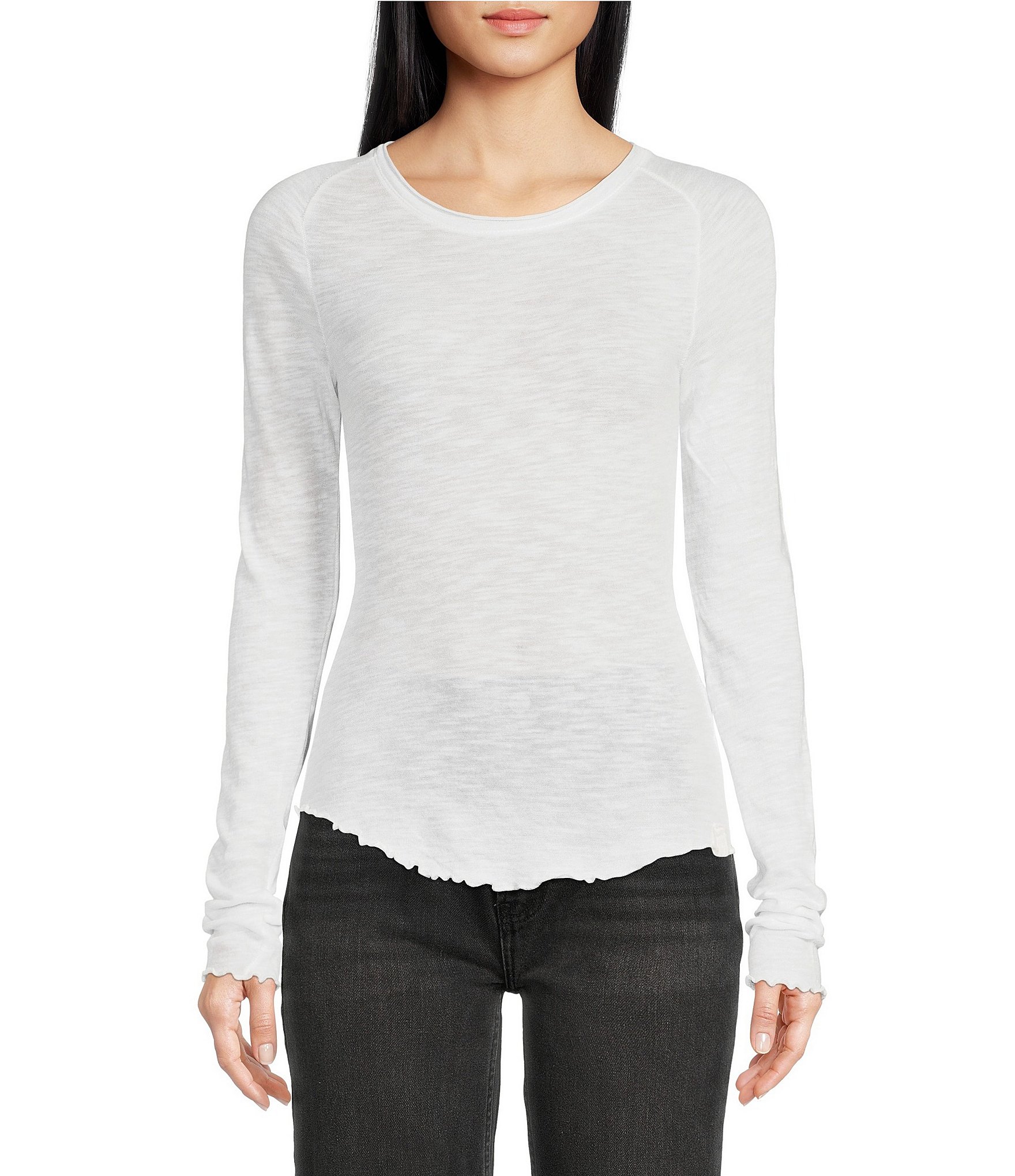 Buy Plain White Women Full Sleeves T-shirt Online - BeYOUng