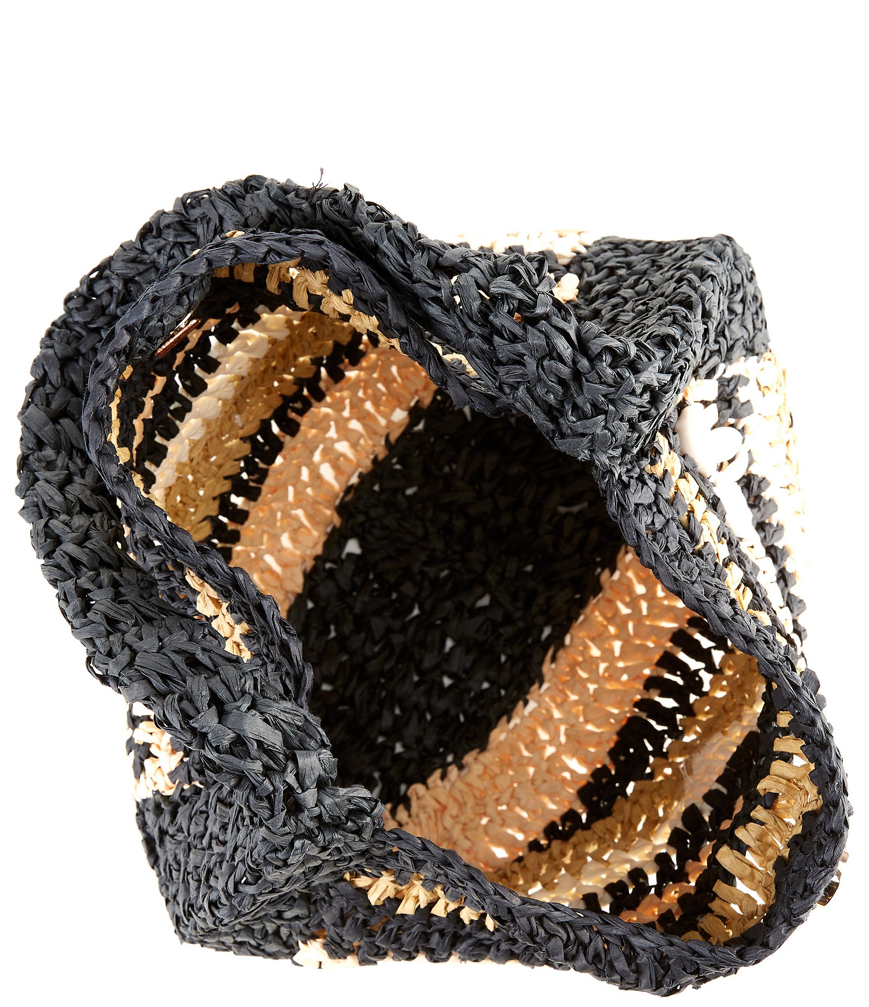 Free People Belize Resort Raffia Shell Clutch Bag