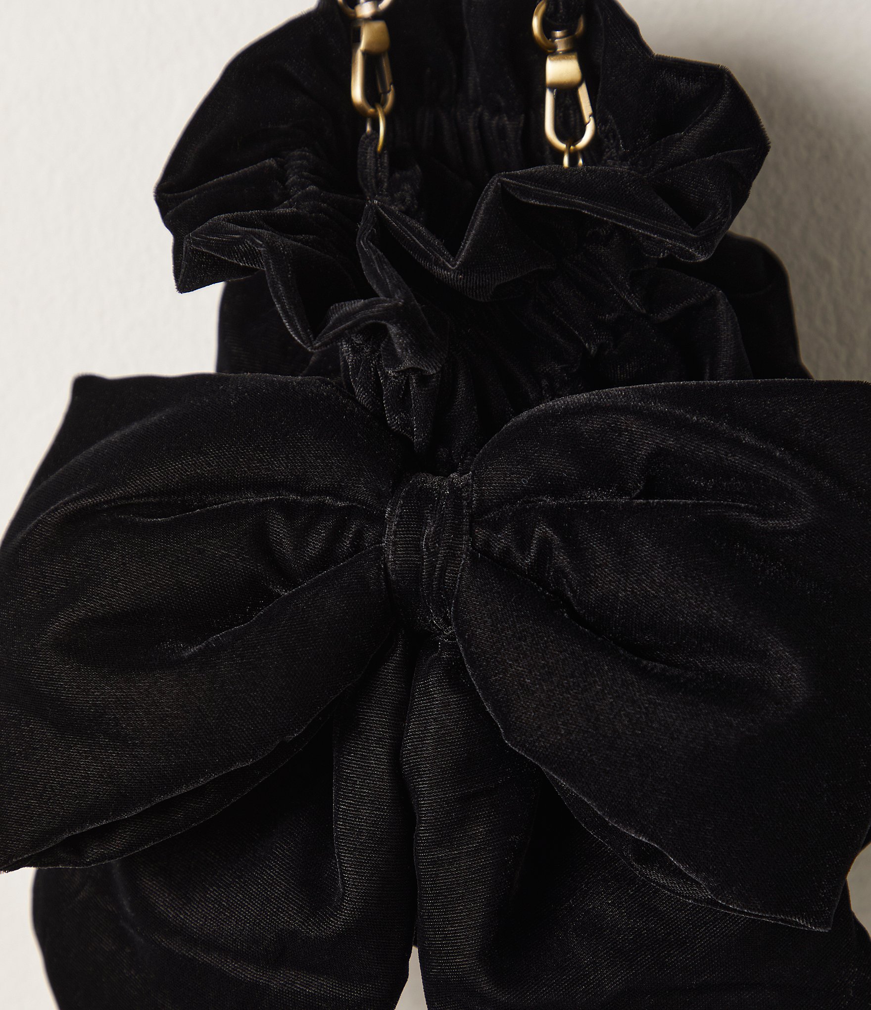 Free People Belle Velvet Bow Novelty Bag
