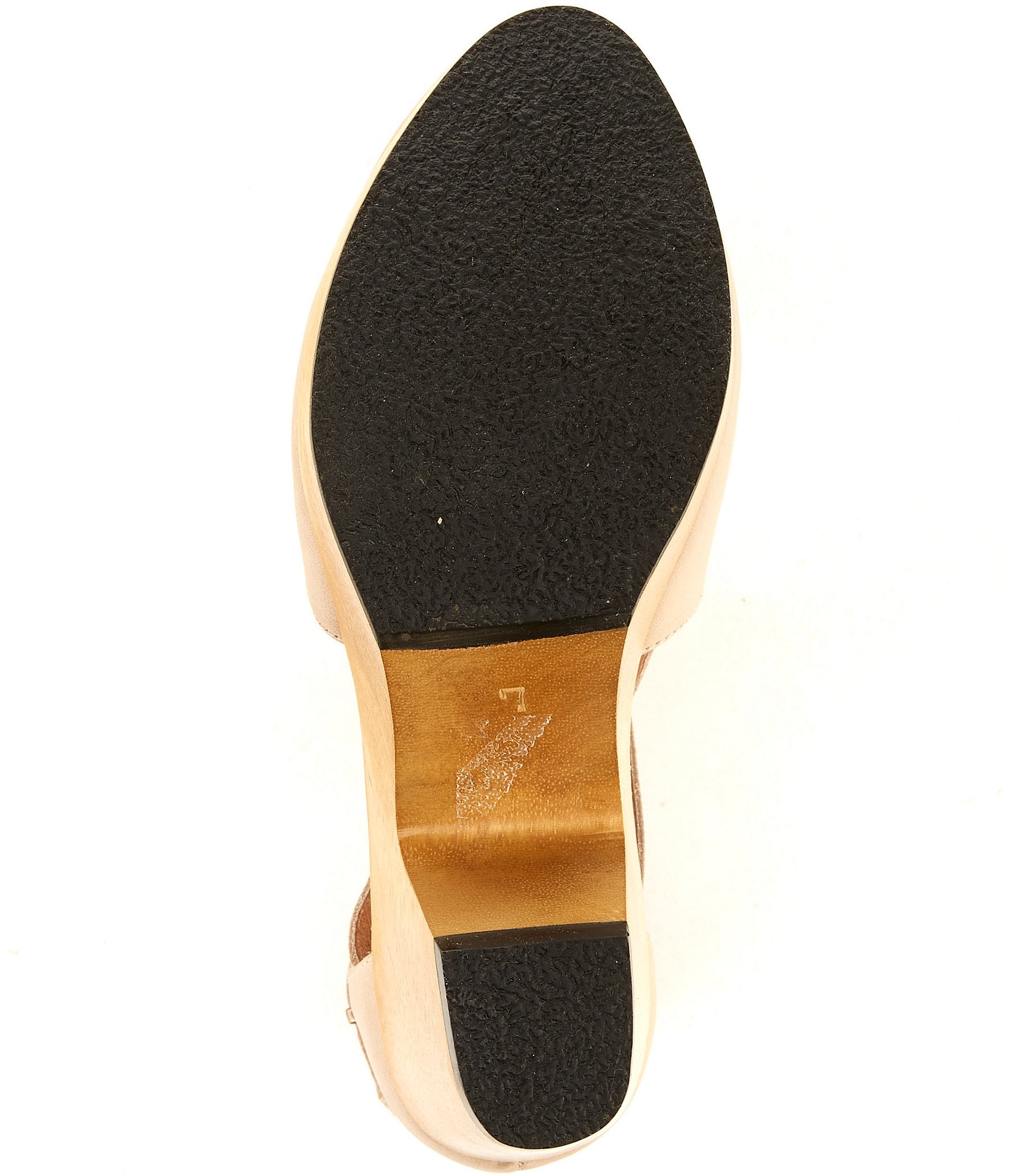 Free People Cedar Leather Buckle Platform Wood Clog Shooties