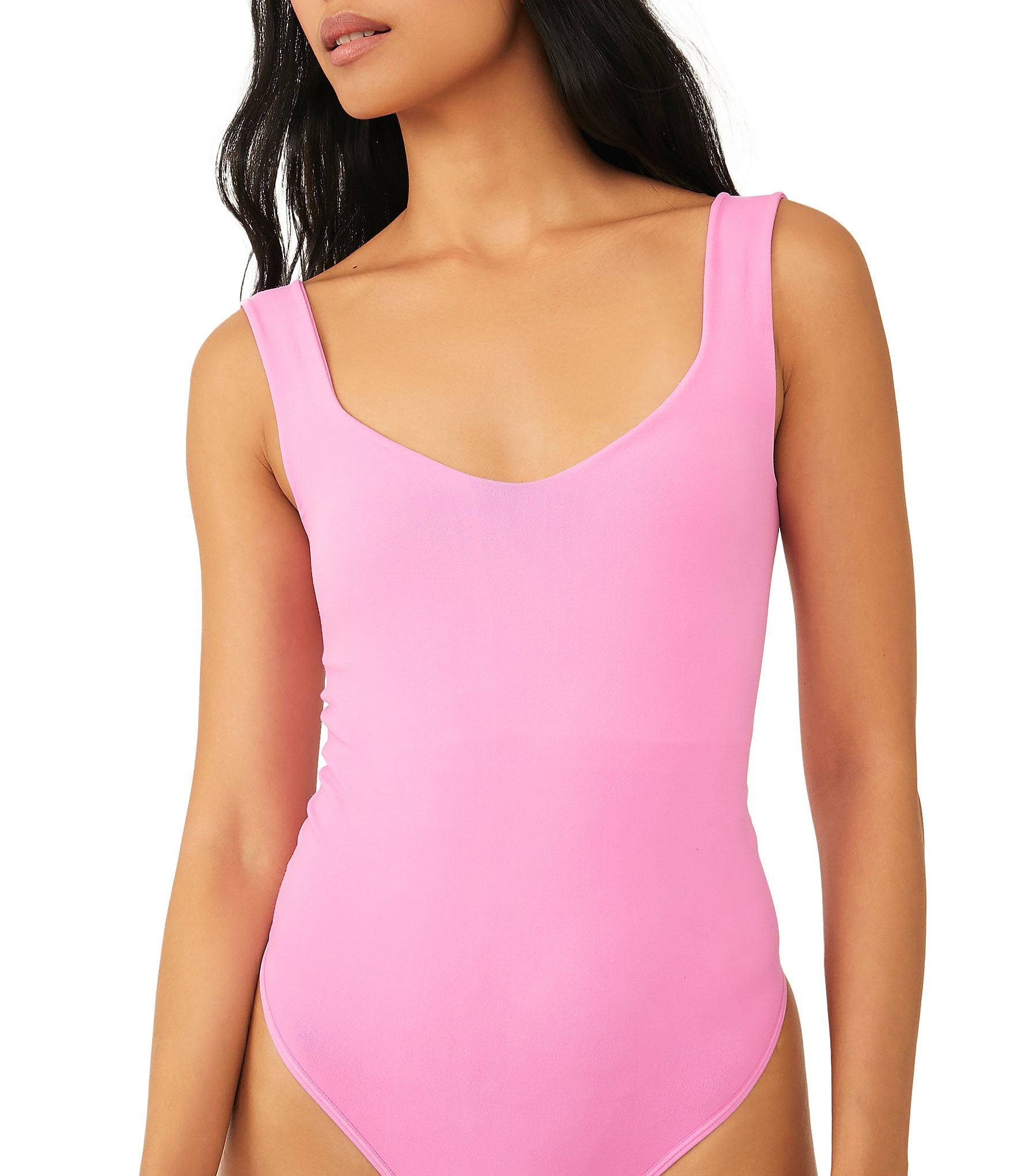 ZARA Hot pink barbie villain deep v-neck bodysuit Size XS - $25