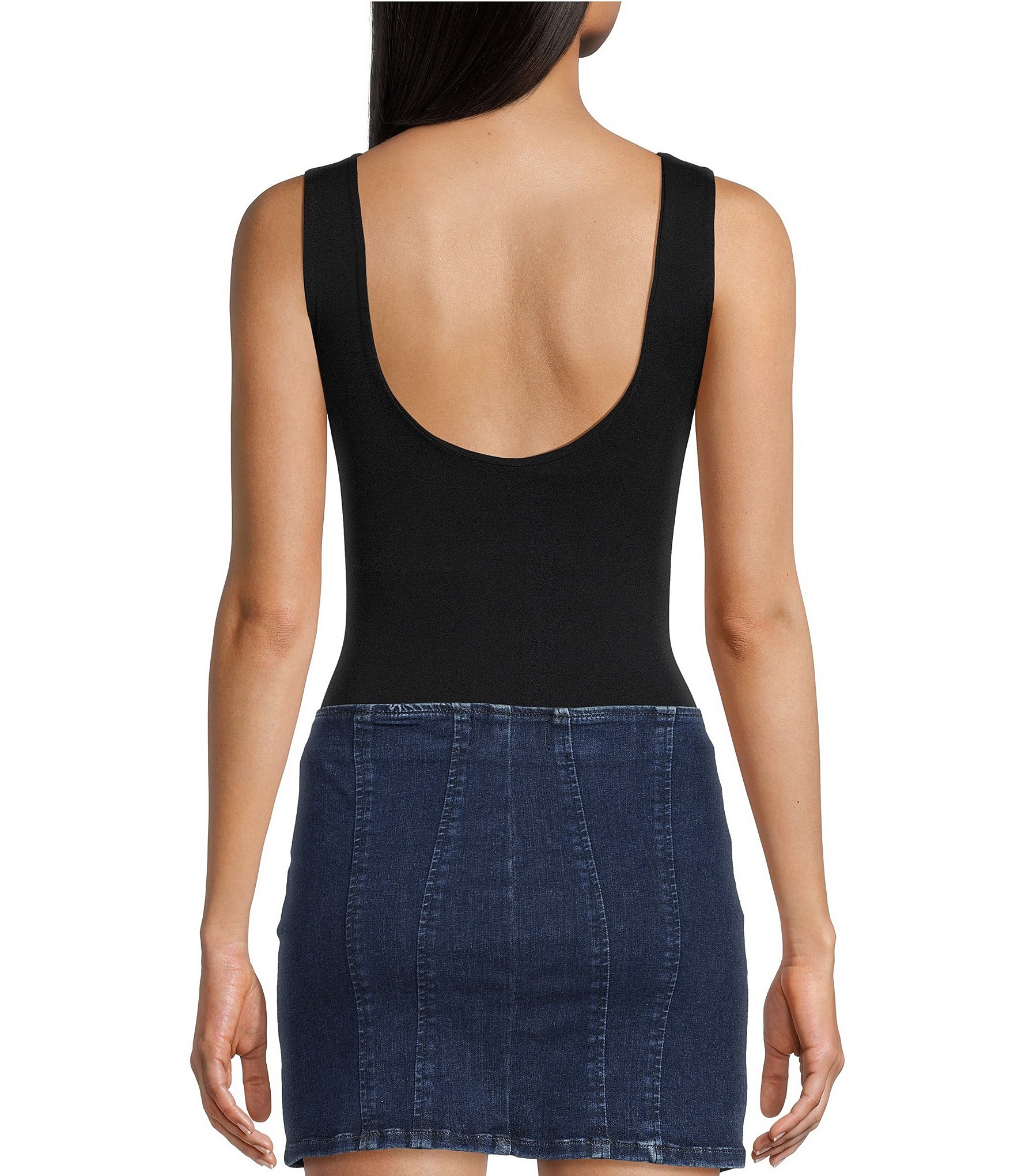 Free People Clean Lines Scoop Neck Sleeveless Bodysuit