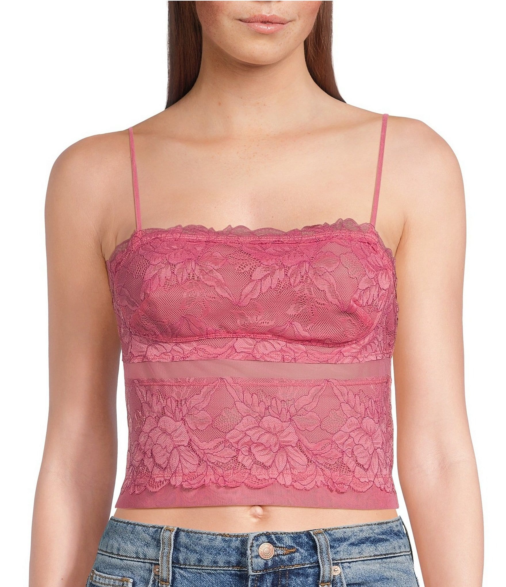 Free People Lace Bandeau White F7150220A - Free Shipping at Largo Drive
