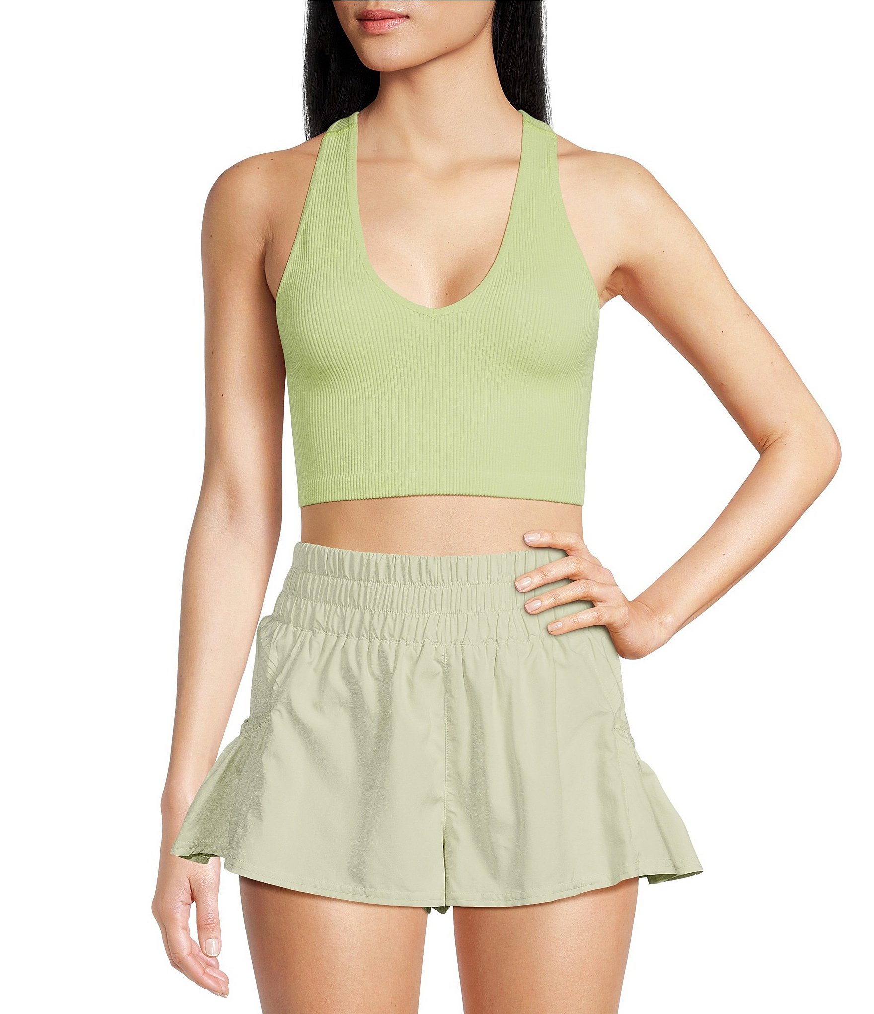 Free People FREE THROW CROP - Light support sports bra - washed