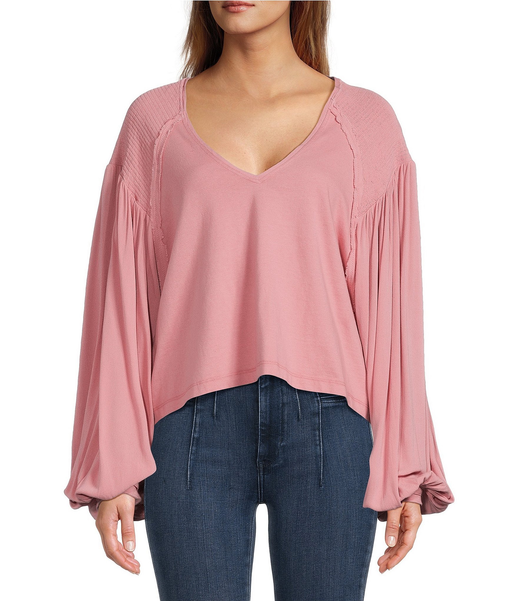 Blush pink outlet dressy tops