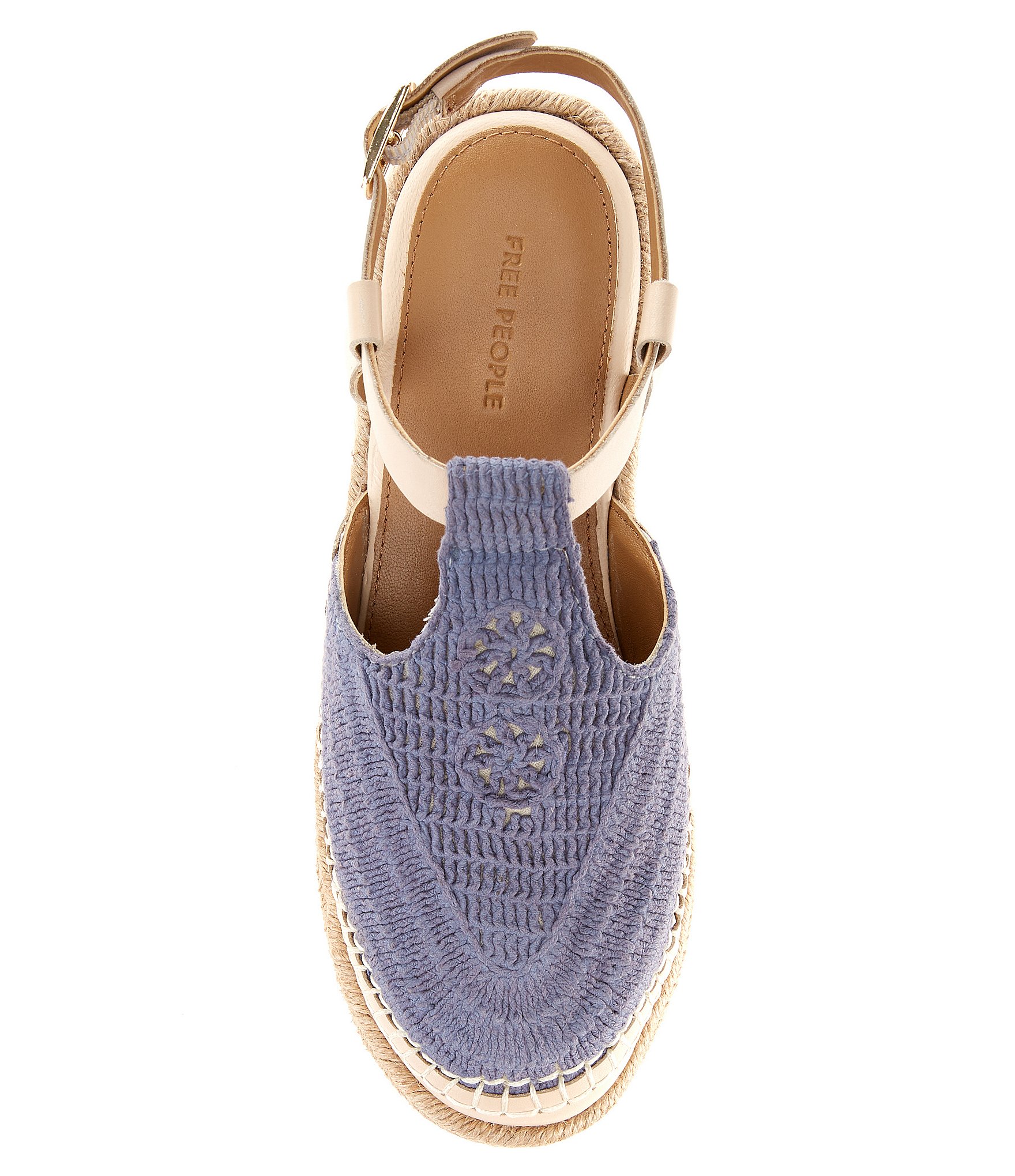 Free People Morning In Mykonos Crochet Platform Espadrille Wedges