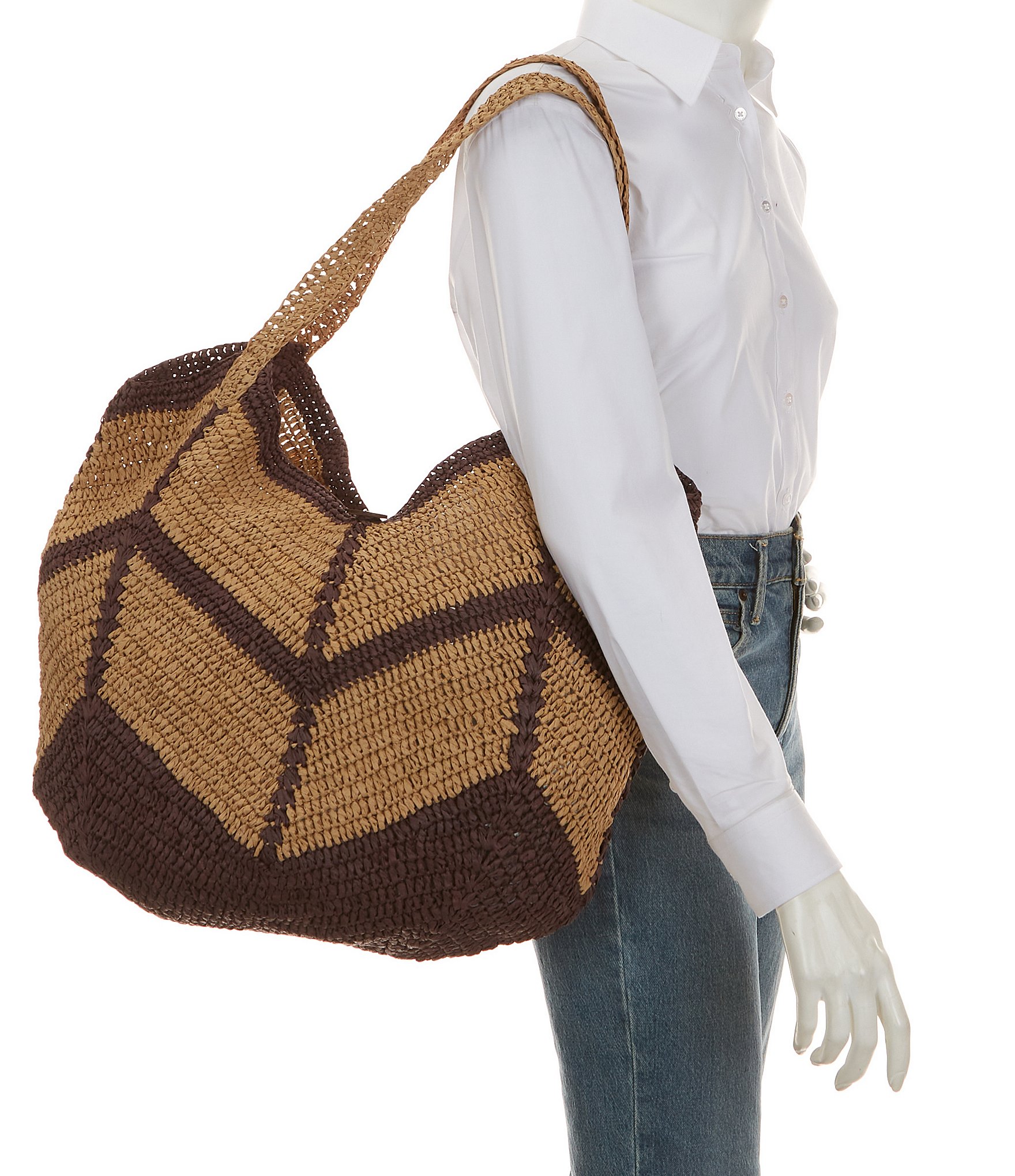 Free People Mykonos Straw Tote Bag