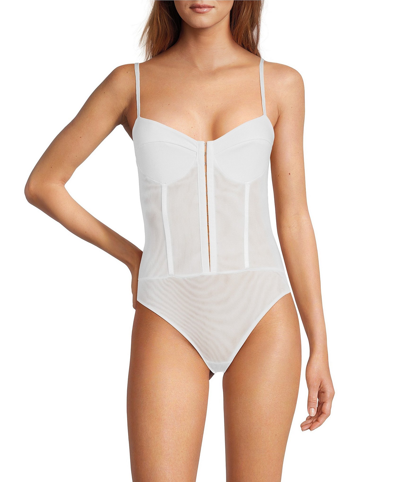 Free People Night Rhythm Corset Bodysuit