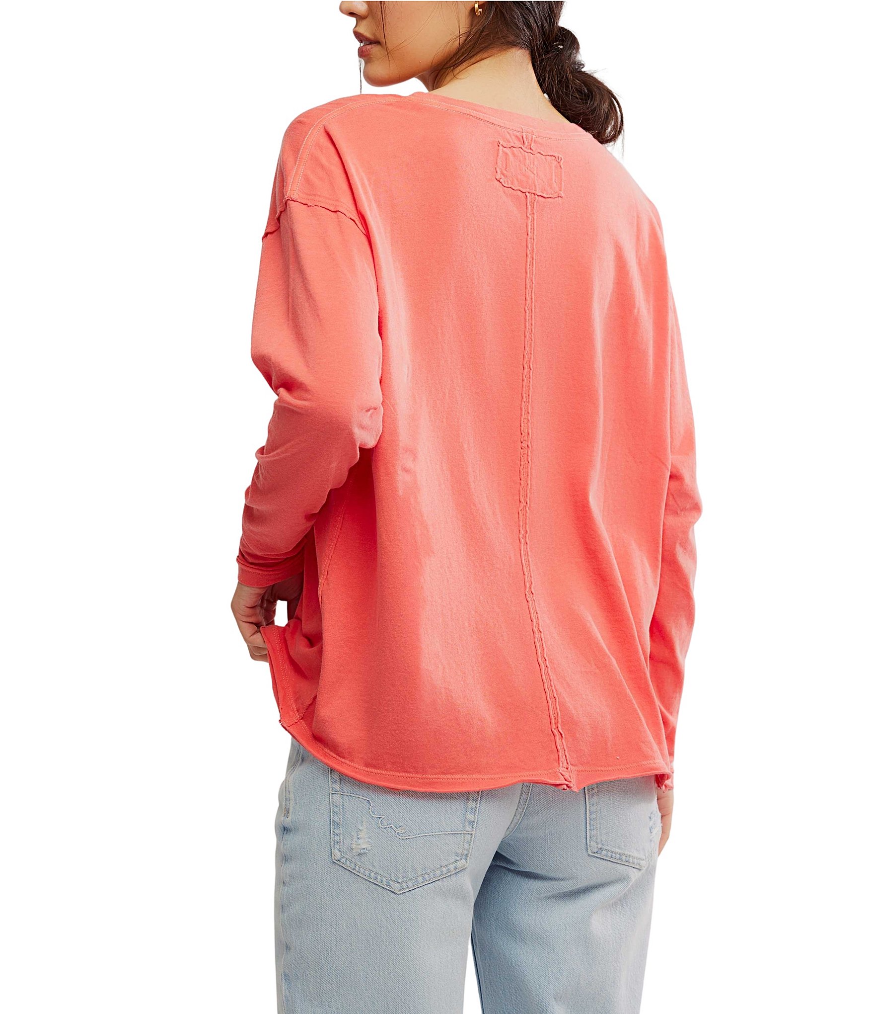 Free People Nina Crew Neck Long Sleeve Tee