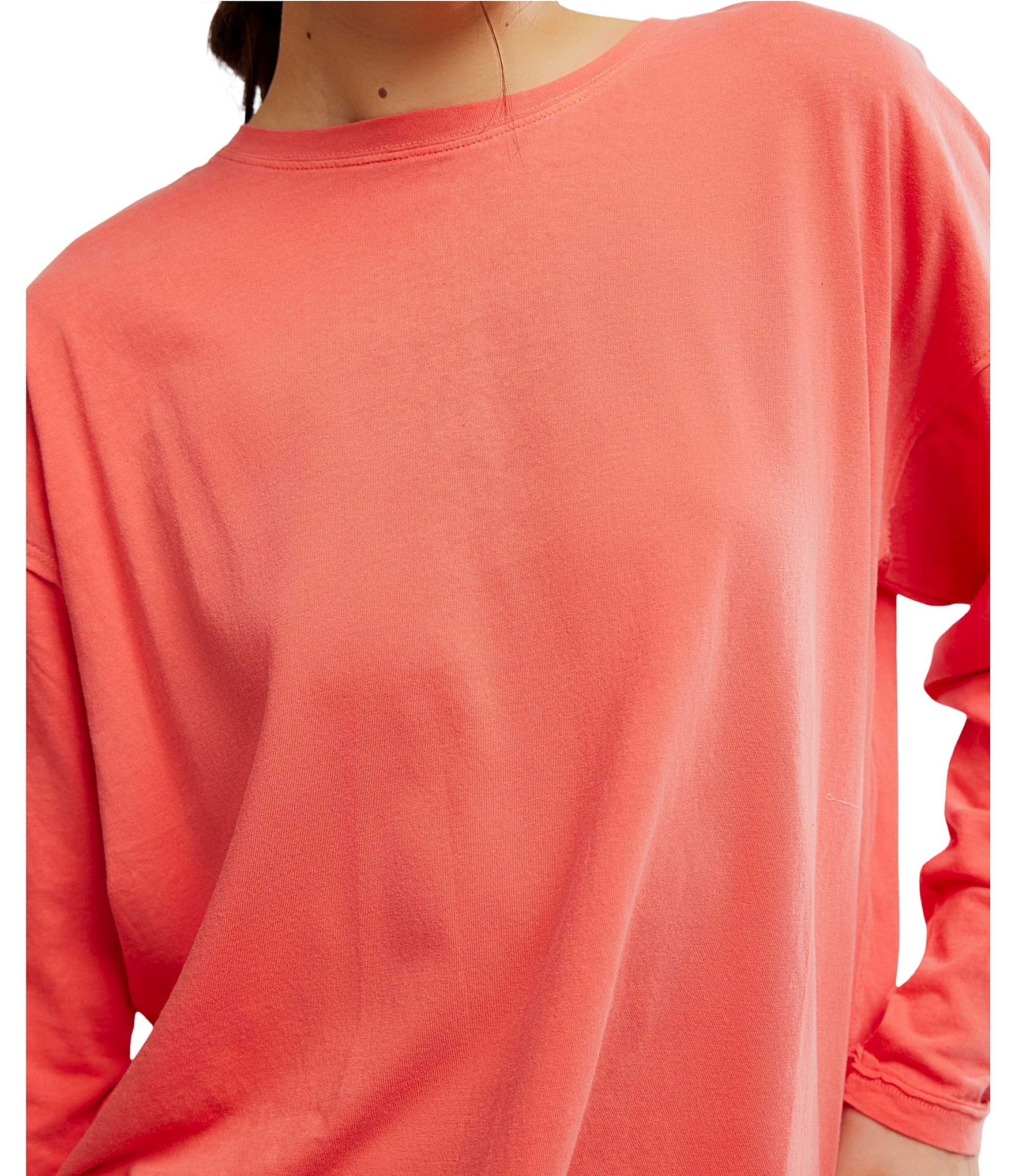 Free People Nina Crew Neck Long Sleeve Tee