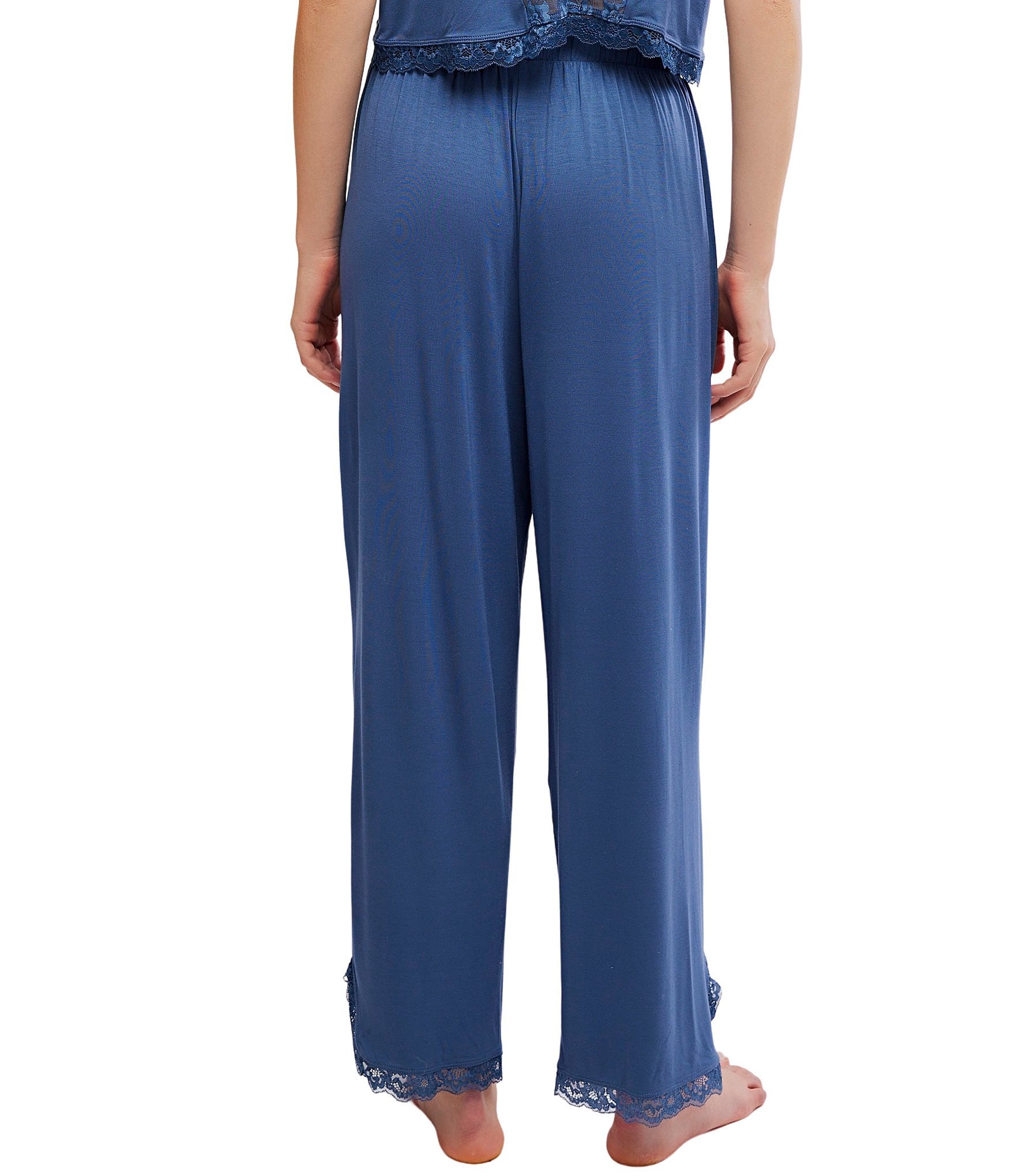 Free People Sleepless Summer Soft Knit Sleeveless V-Neck Pant Set