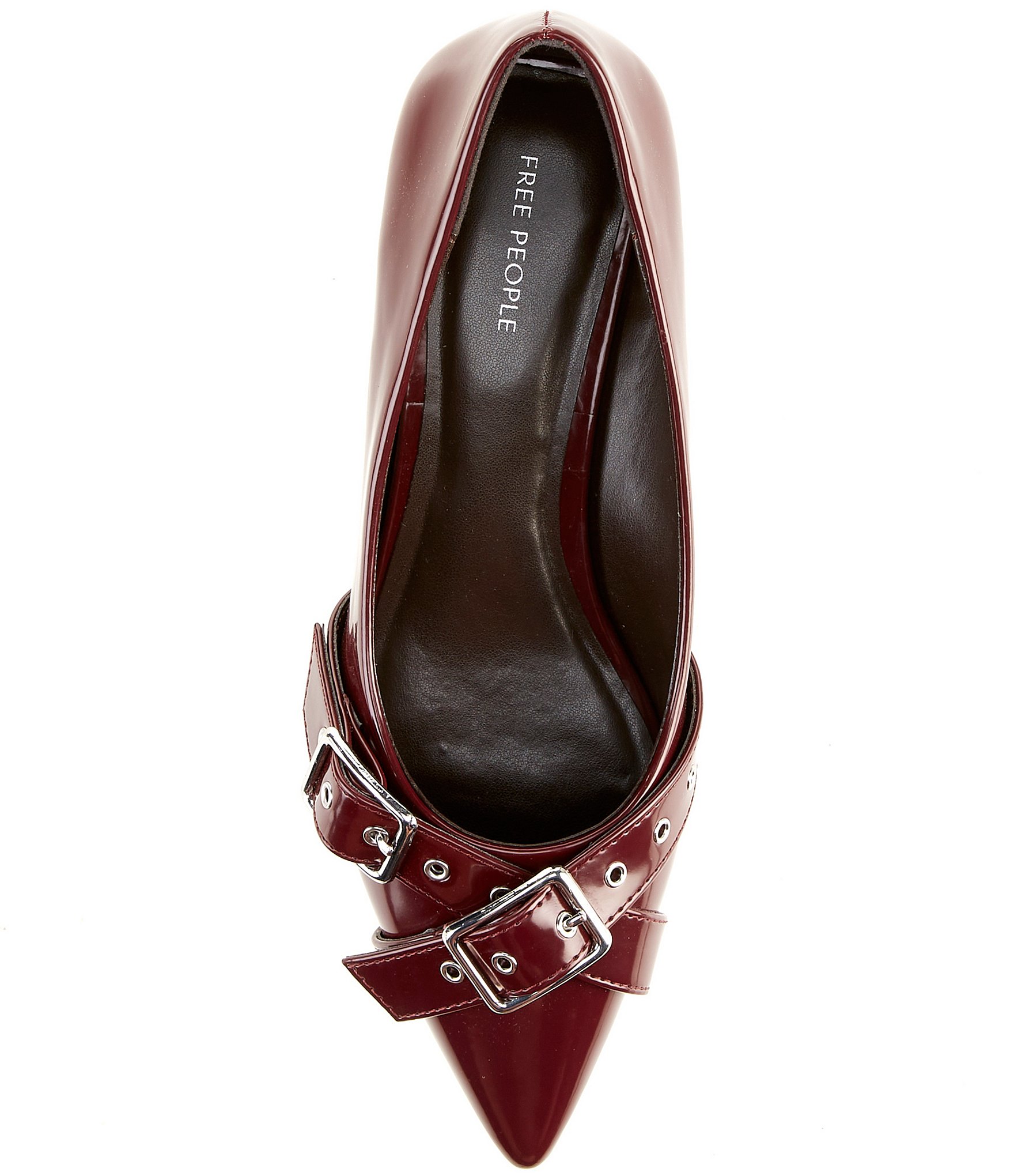 Free People So 90s Buckle Hardware Kitten Heel Pumps