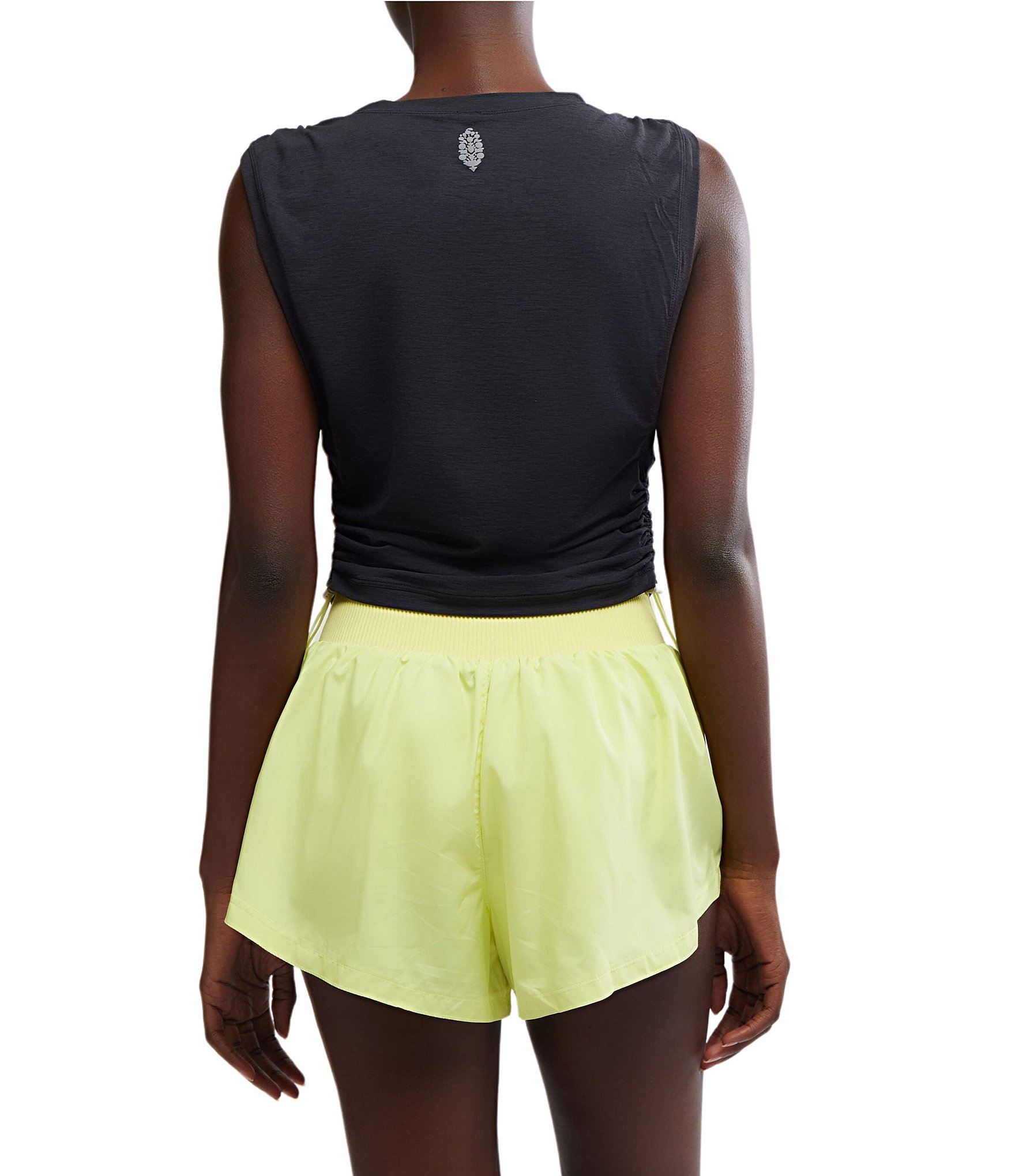 Free People Sport Mode Crew Neck Sleeveless Muscle Logo Tank