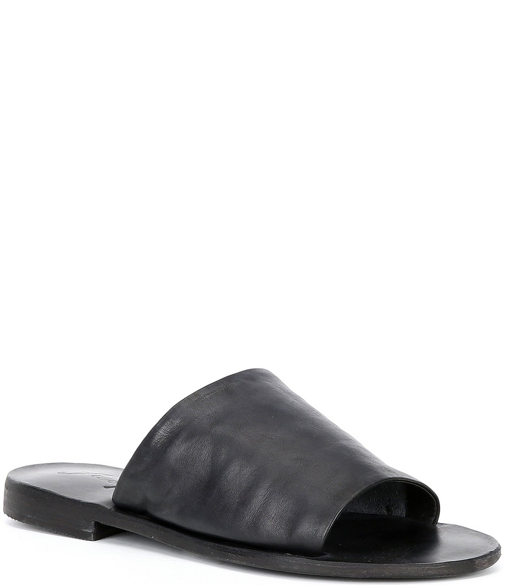 Free People Vicente Leather Slide Sandals | Dillard's