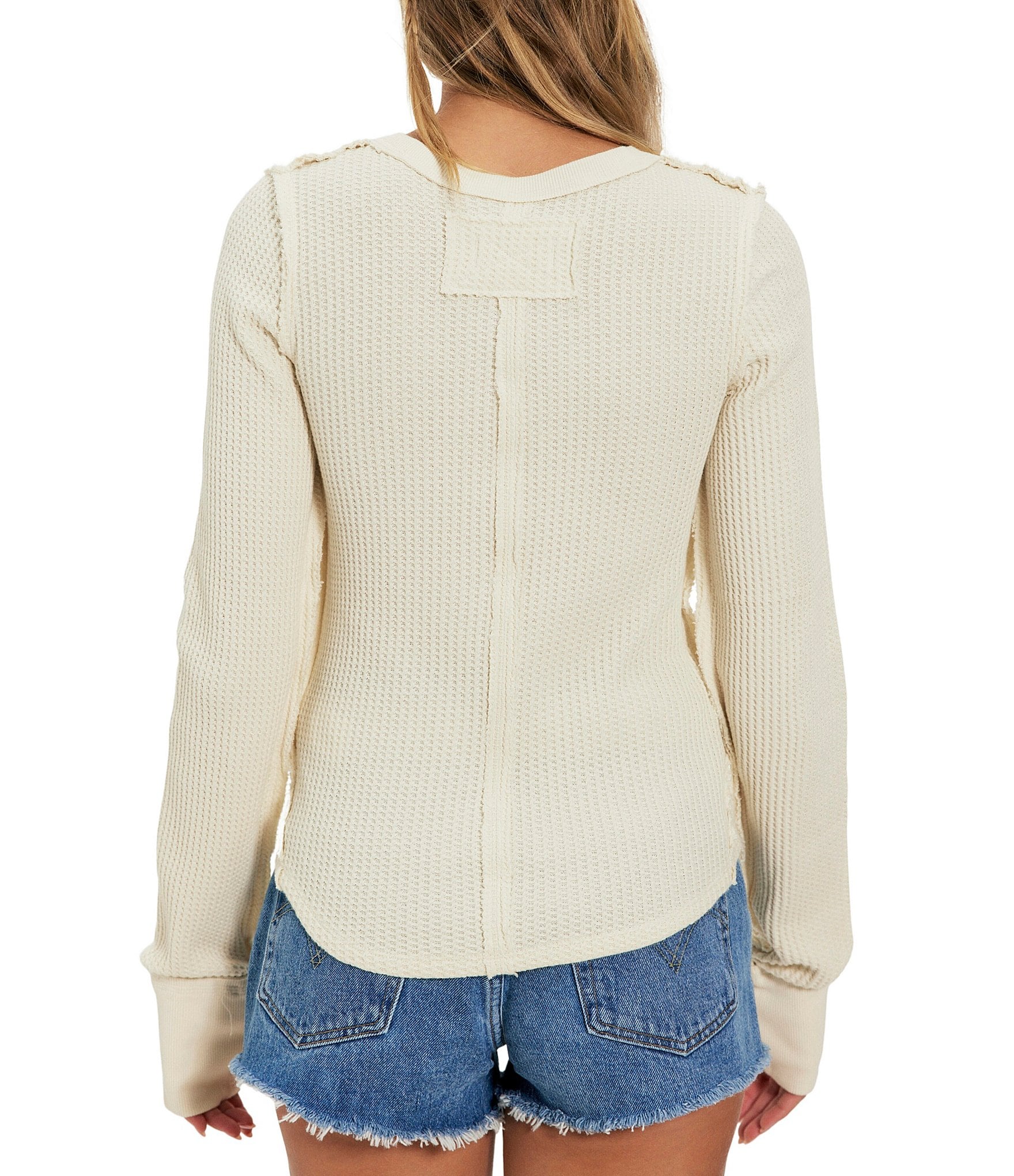 Free People We The Free Lucky Locket Graphic Print Scoop Neck Long Sleeve Tee