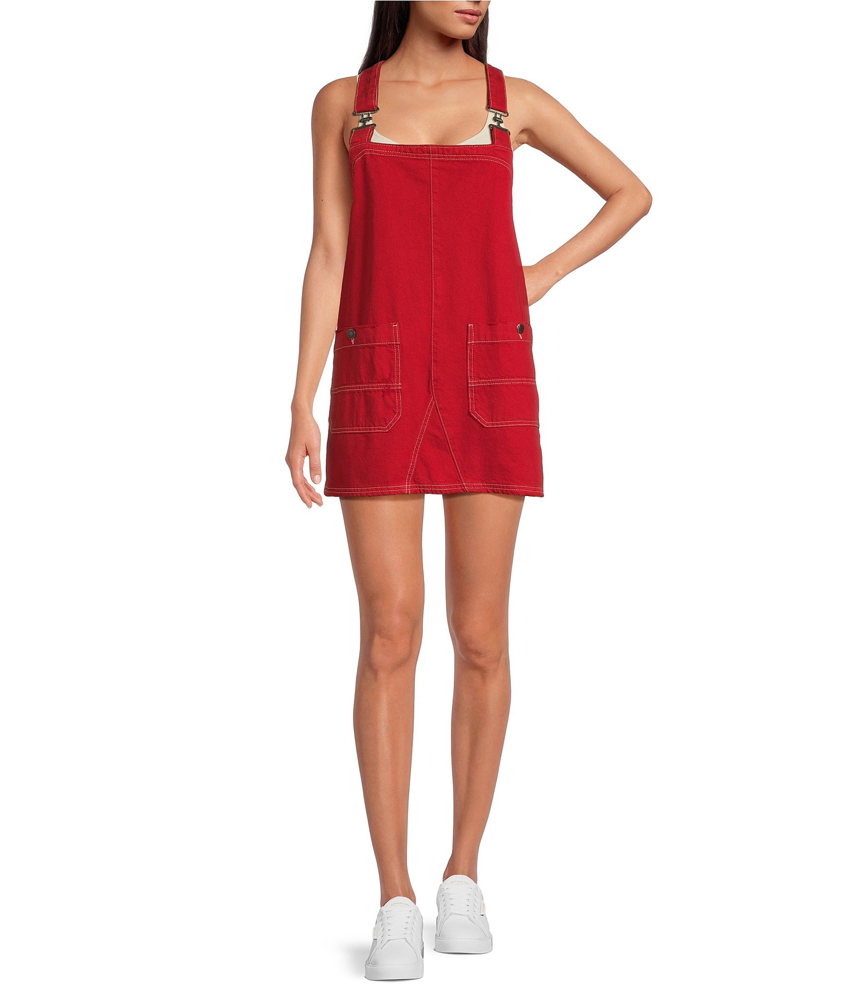 Free People We The Free Overall Smock Square Neck Sleeveless