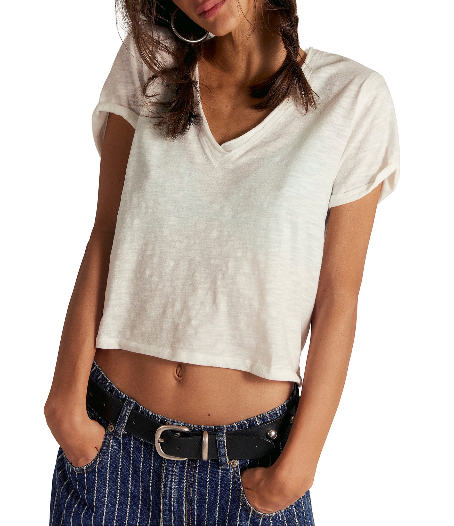 Free People We The Free Take 2 V-Neck Short Sleeve Tee