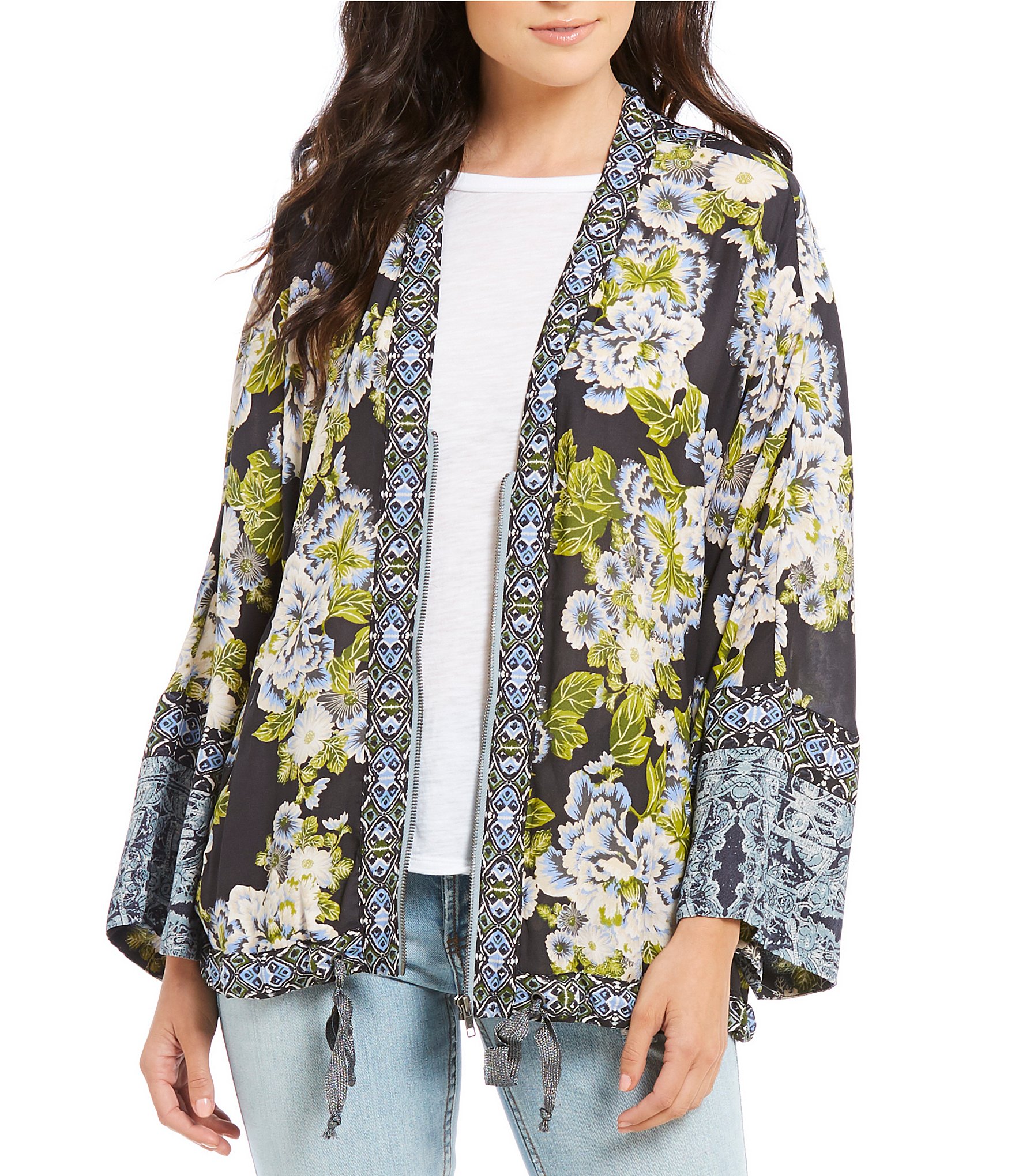 Free People Wildflower Cinched Kimono | Dillards