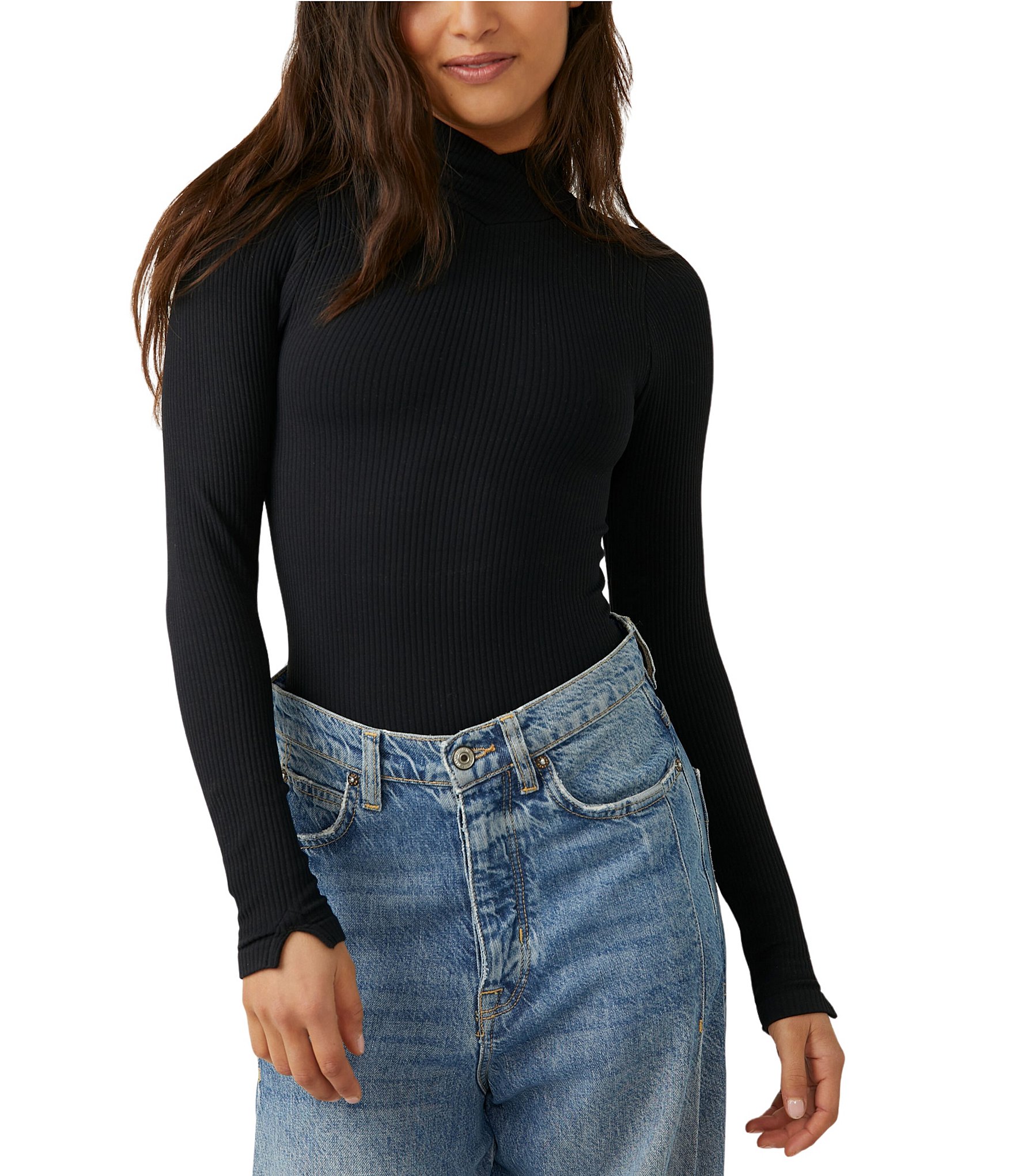 MANGOPOP Shapewear for Women Square Neck Long Sleeve Tummy Control Thong  Bodysuit top (XL, A Black) - Yahoo Shopping