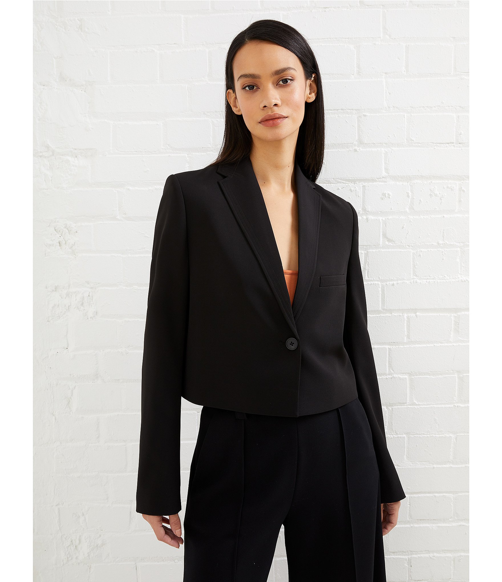 French Connection Harry Suiting High Waisted Coordinating Wide Leg Pants