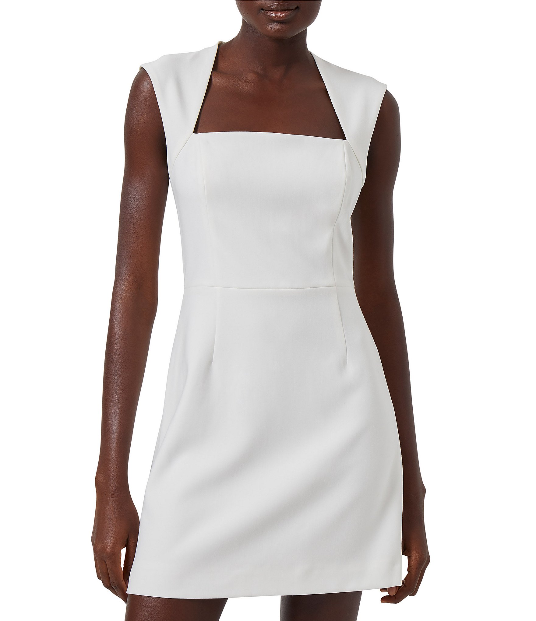 French Connection Ruth Whisper Square Neck Sleeveless Mini Dress