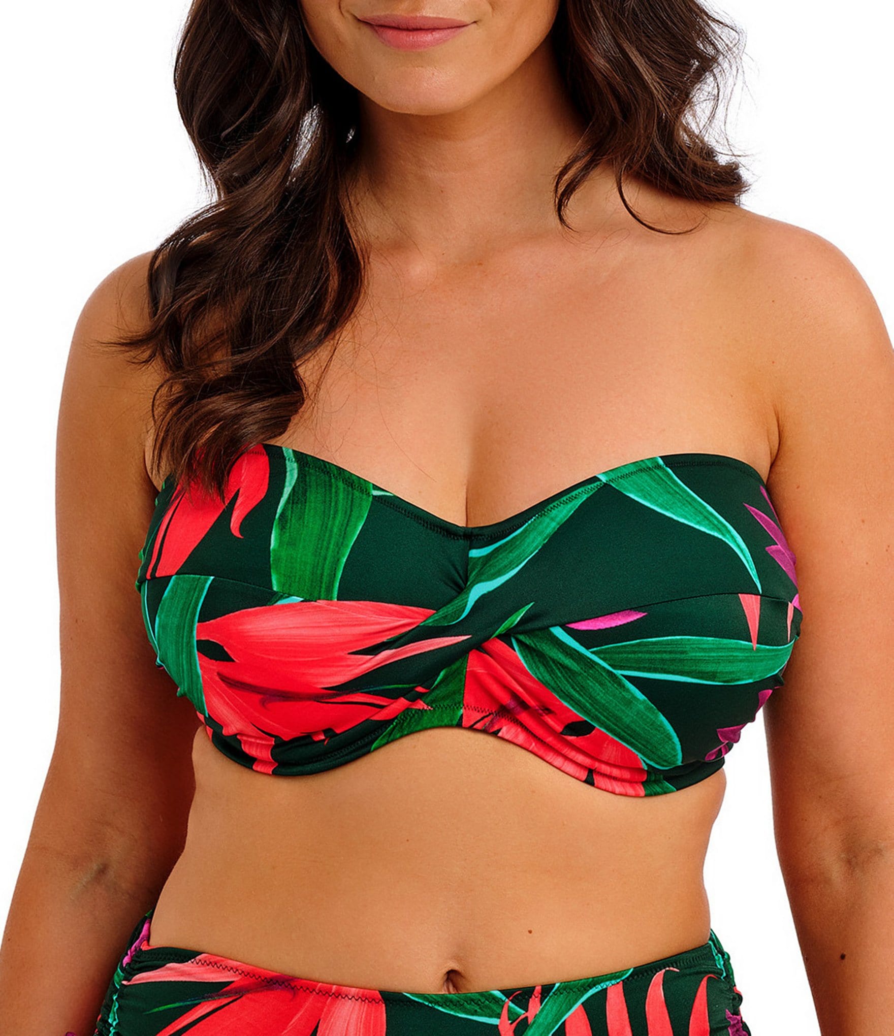 Freya Pichola Twist Front Underwire Strapless Bandeau Swim Top