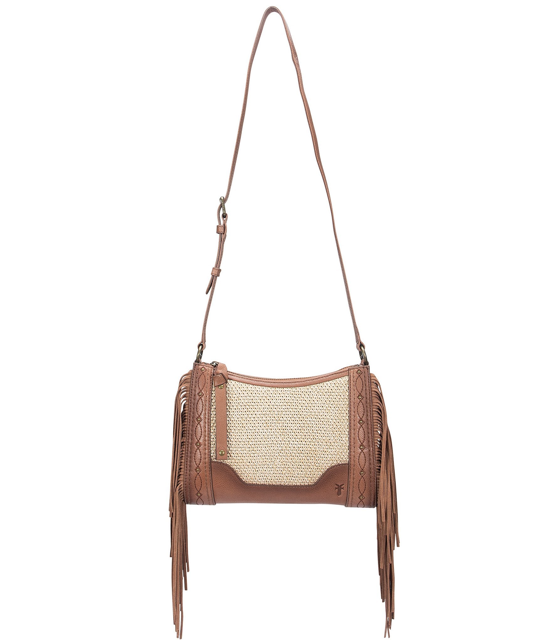 Frye Ava Raffia Crossbody Fringe Bag | Dillard's