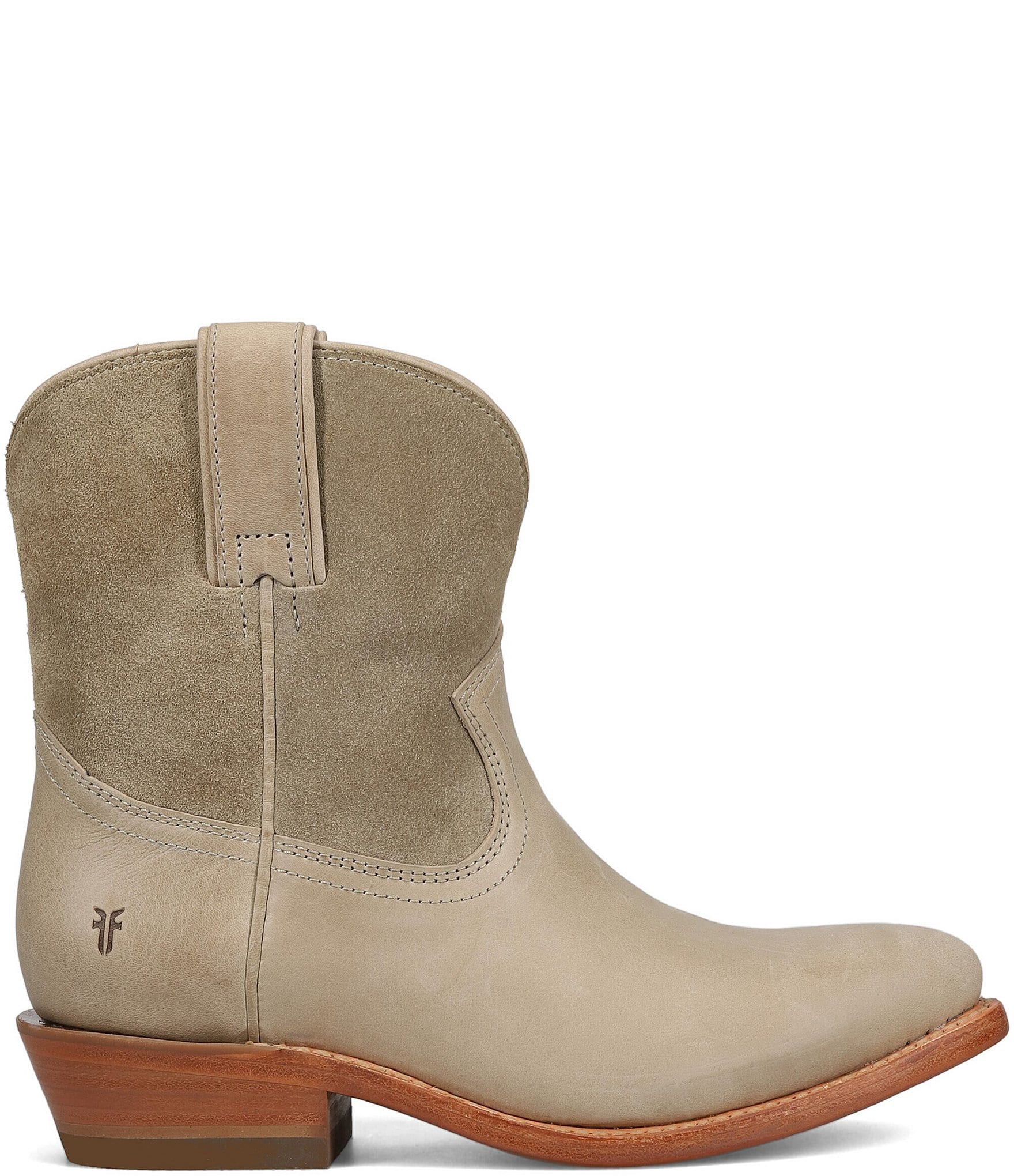 Frye Billy Leather and Suede Western Booties