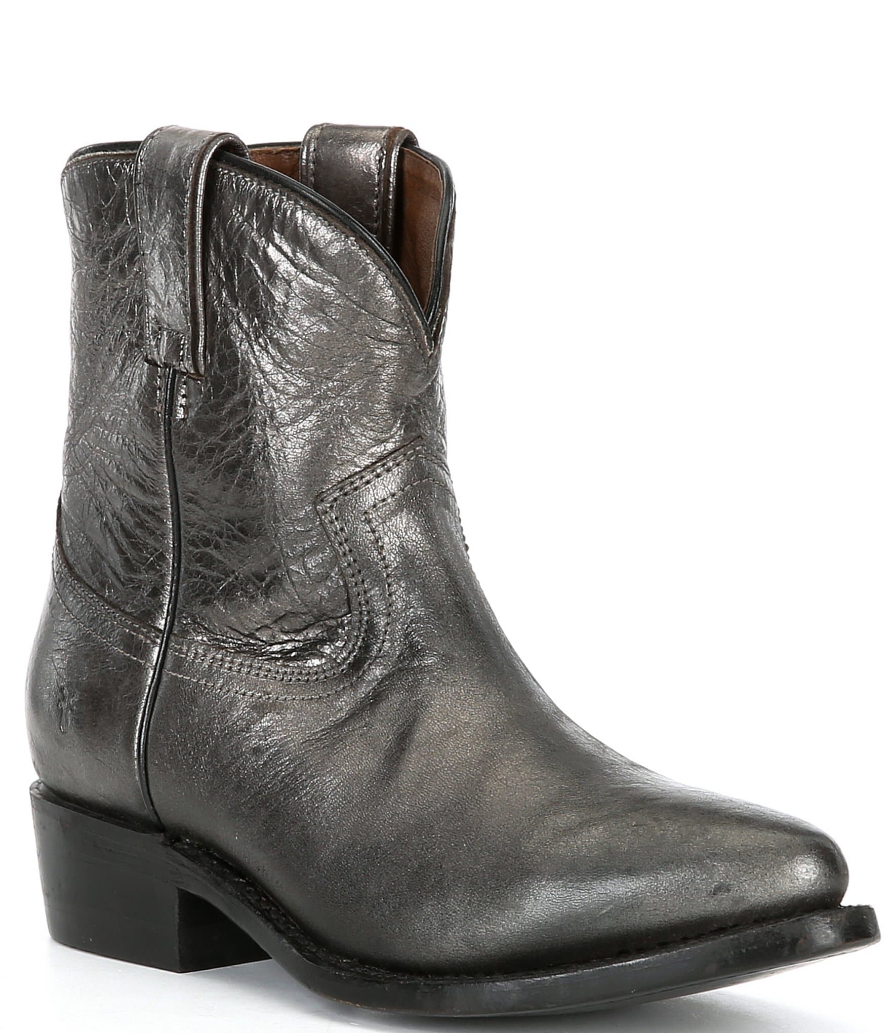 Frye Billy Short Western Leather Booties | Dillard's