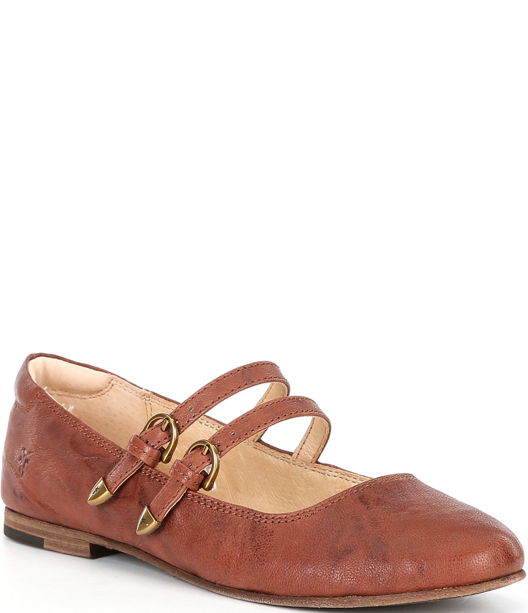 Frye Carson Leather Mary Jane Flats | Dillard's